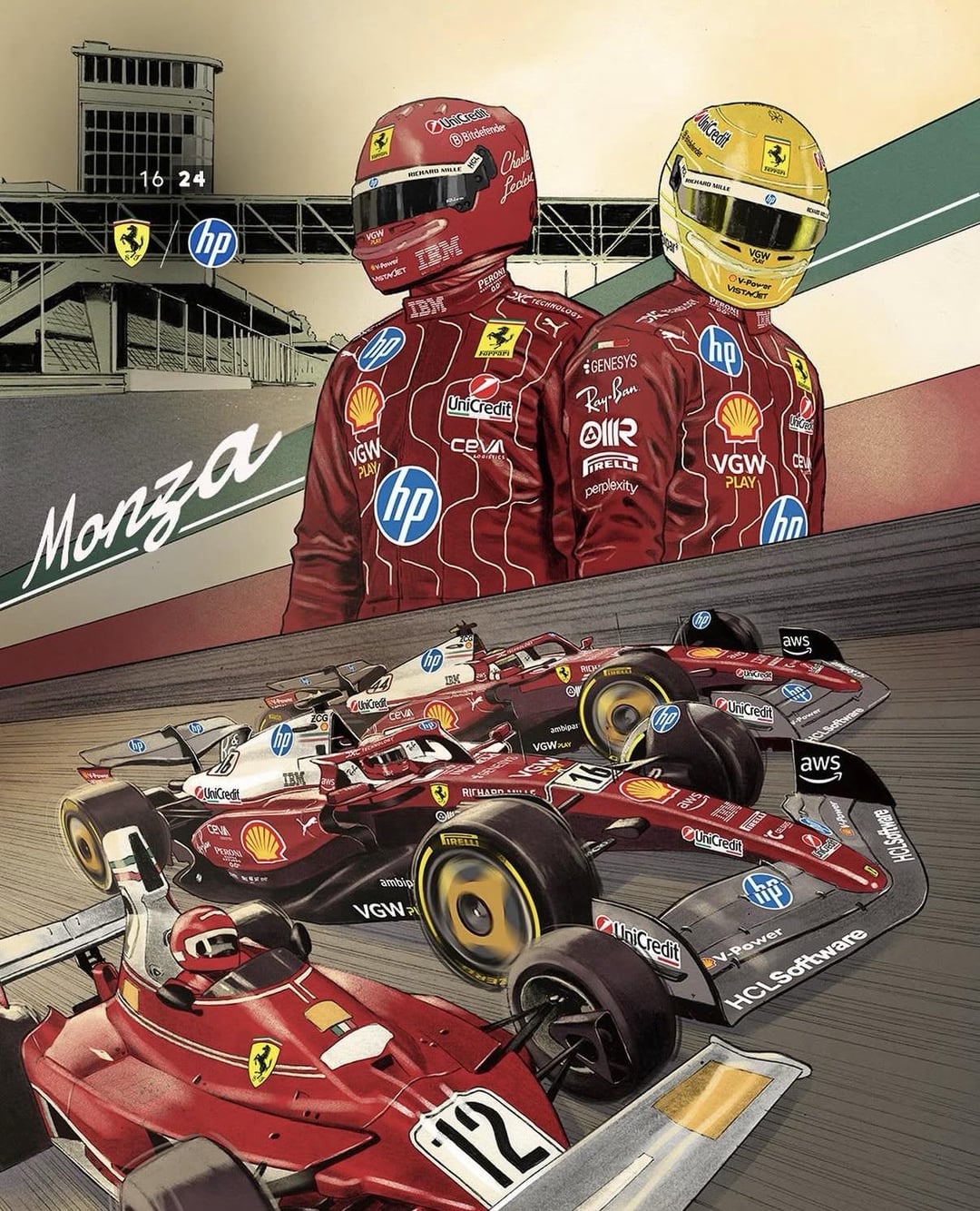 Ferrari Italian Grand Prix 2025 Poster