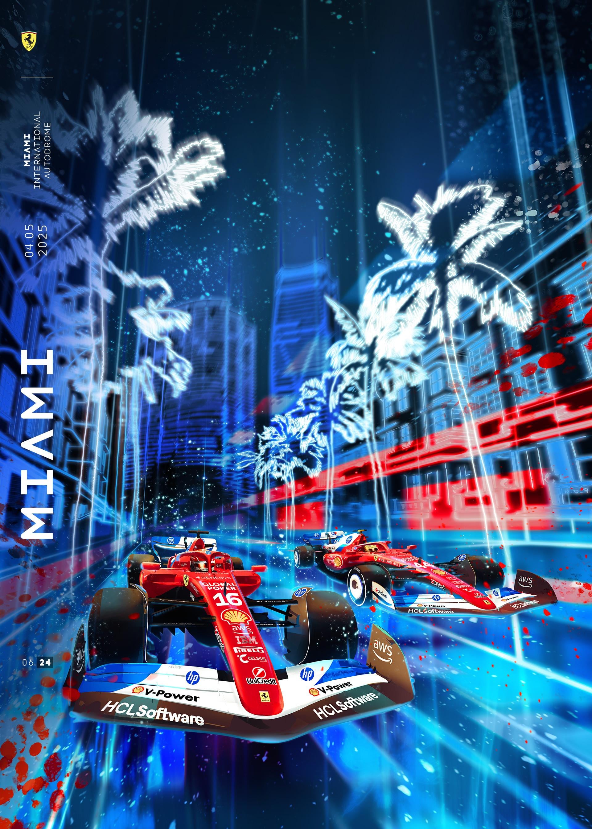 2025 Ferrari F1 Cover Art Posters Grand Prix Prints