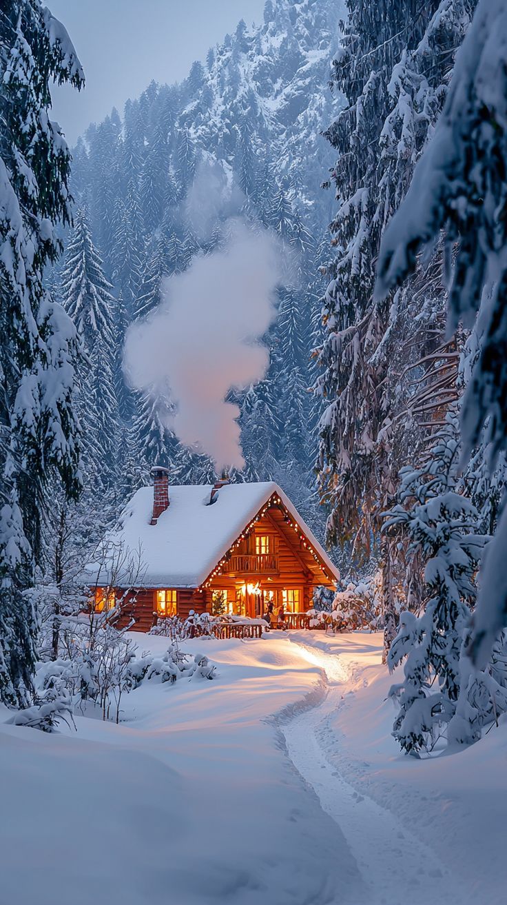 Escape to a Cozy Log Cabin in a Winter Wonderland This Christmas!
