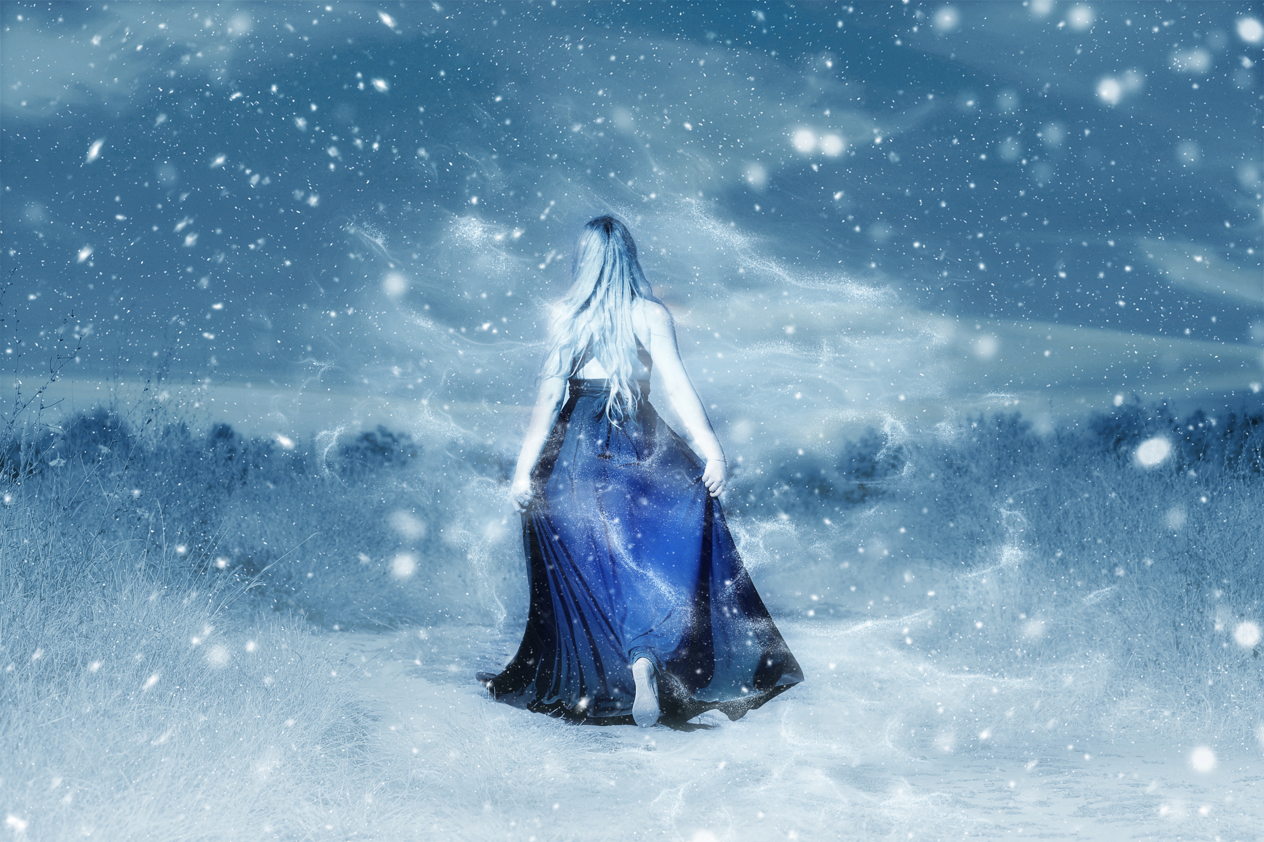 Free Image, landscape, person, creative, snow, cold, winter, girl, woman, wave, female, ice, young, weather, blue, arctic, season, caucasian, creativity, blizzard, fantasy, freezing, escaping, computer design, computer wallpaper 4034x2689