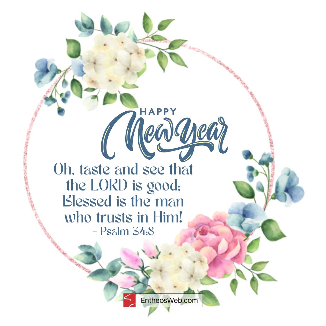 Christian Happy New Year Image with Bible Verses