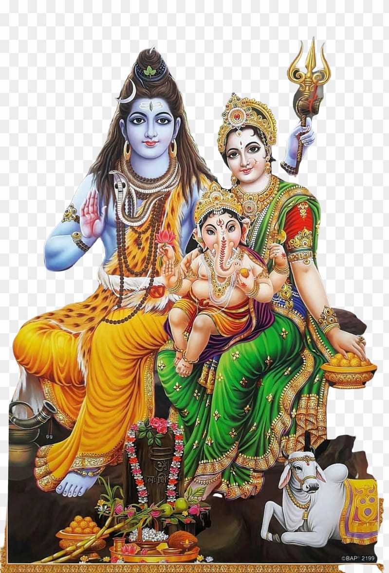Lord Shiva Parvati and Ganesh HD Png image