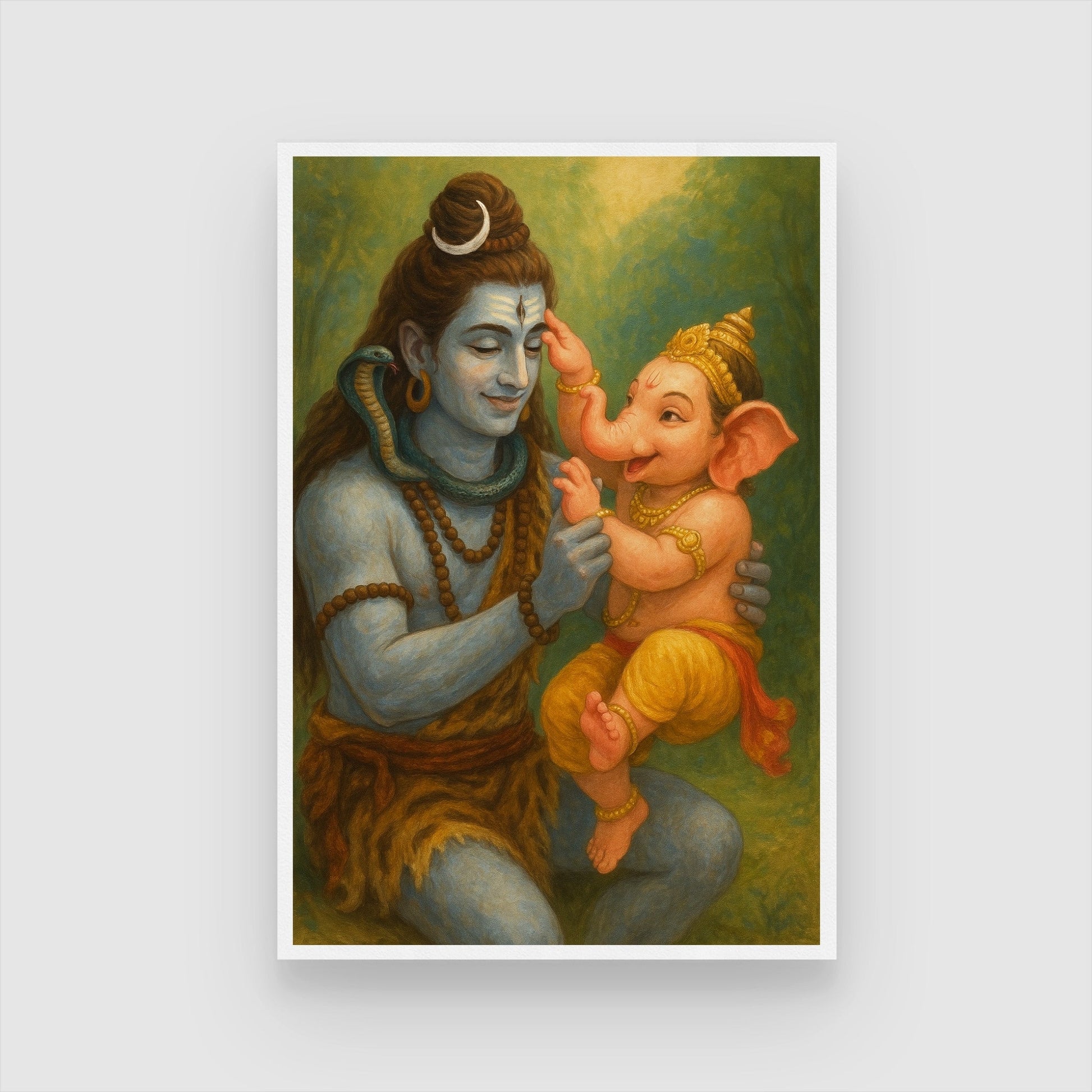 Lord Shiva with Baby Ganesha