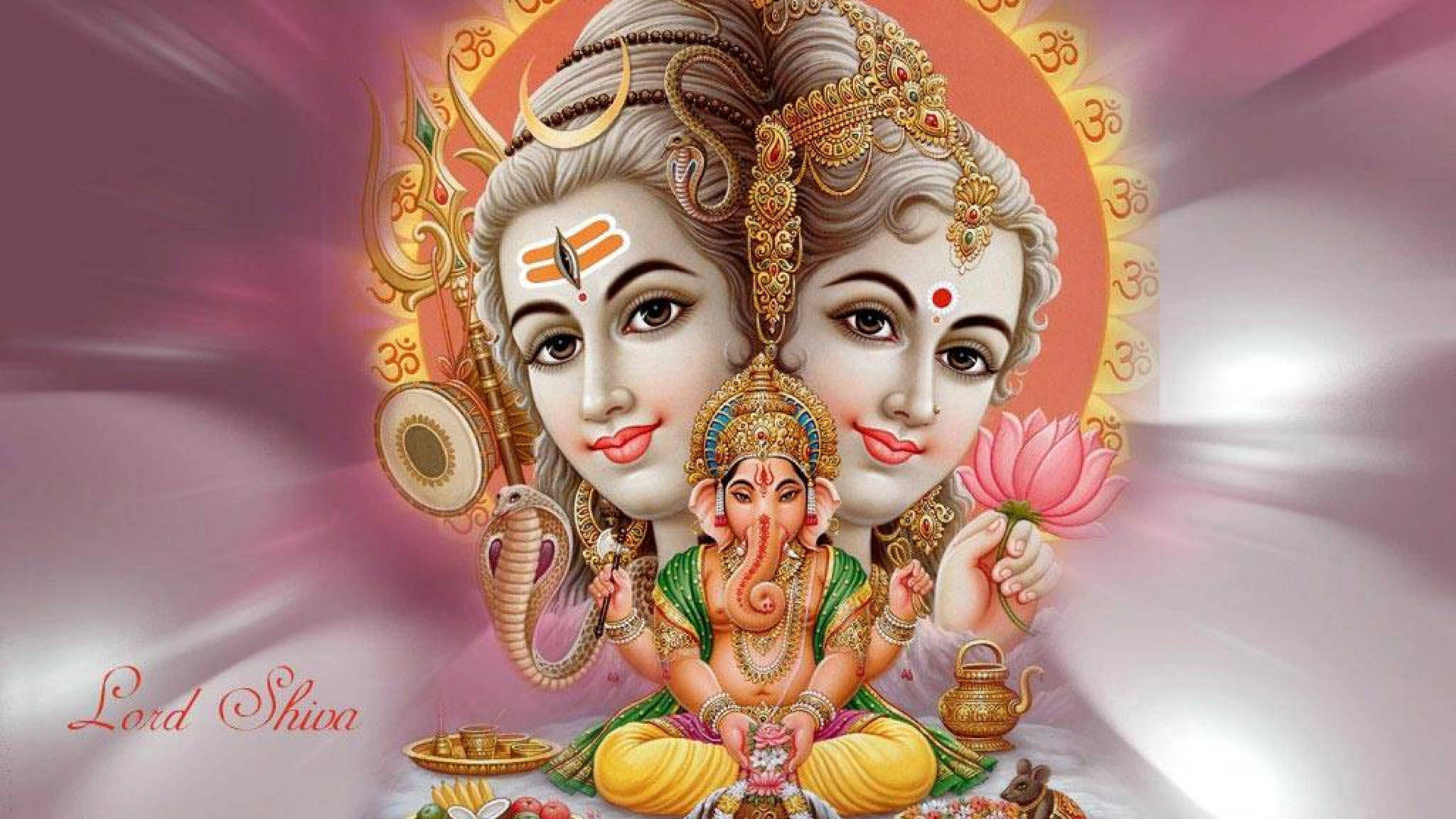 Download Lord Ganesh Goddess Parvati And Lord Shiva 8k Wallpaper