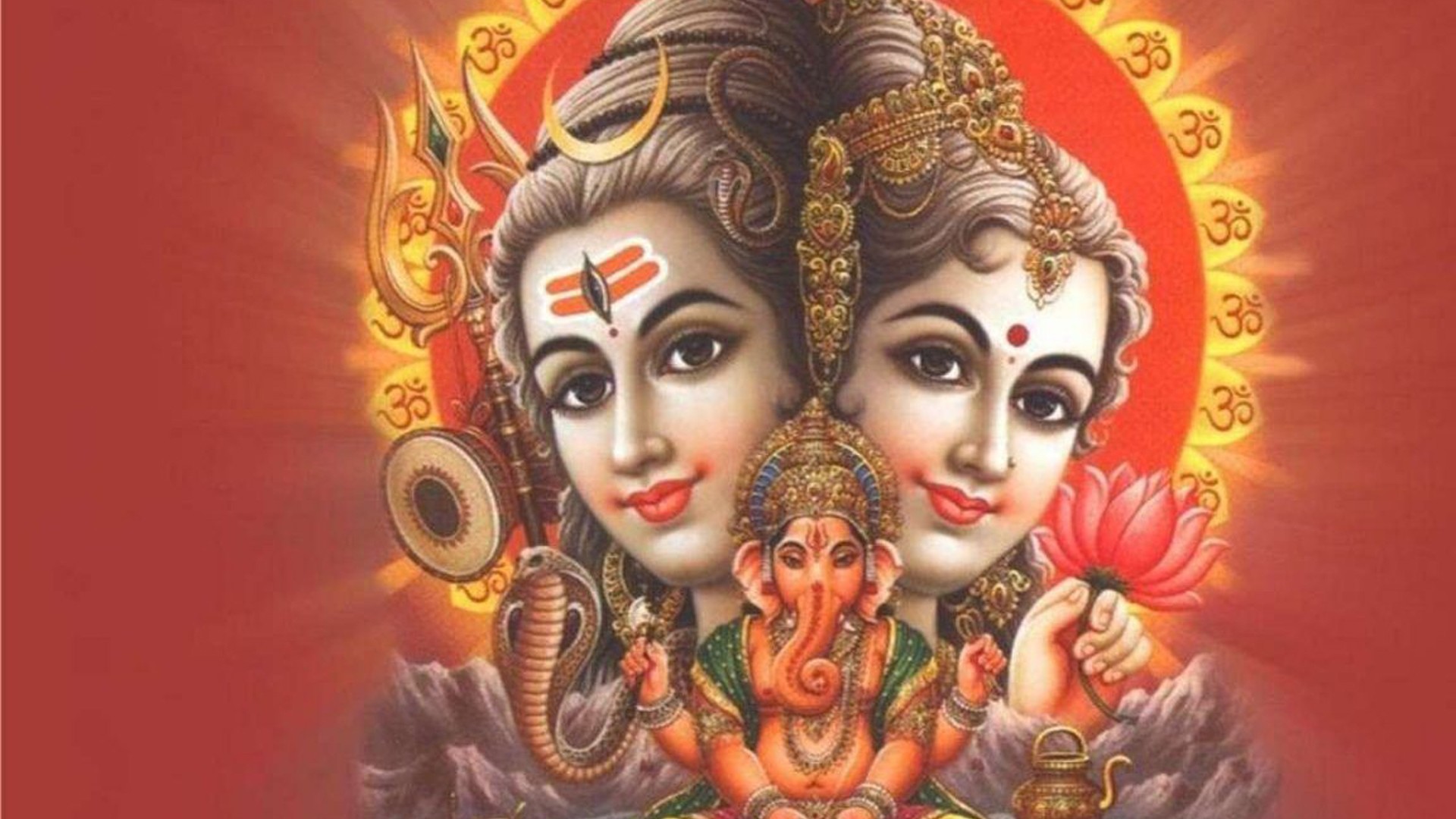 Lord Ganesh Shiva Parvathi HD God Wallpaper