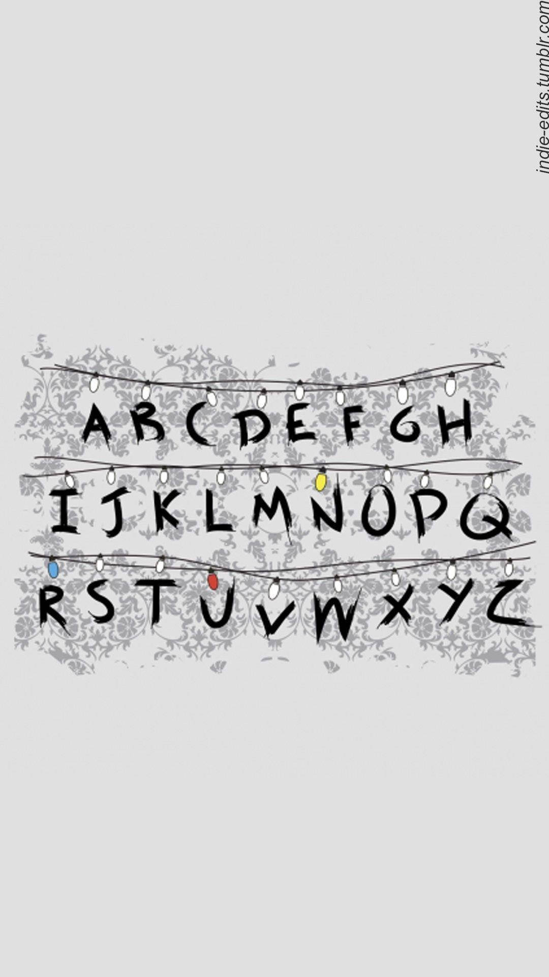 Download Cute Stranger Things Alphabet Letters Wallpaper