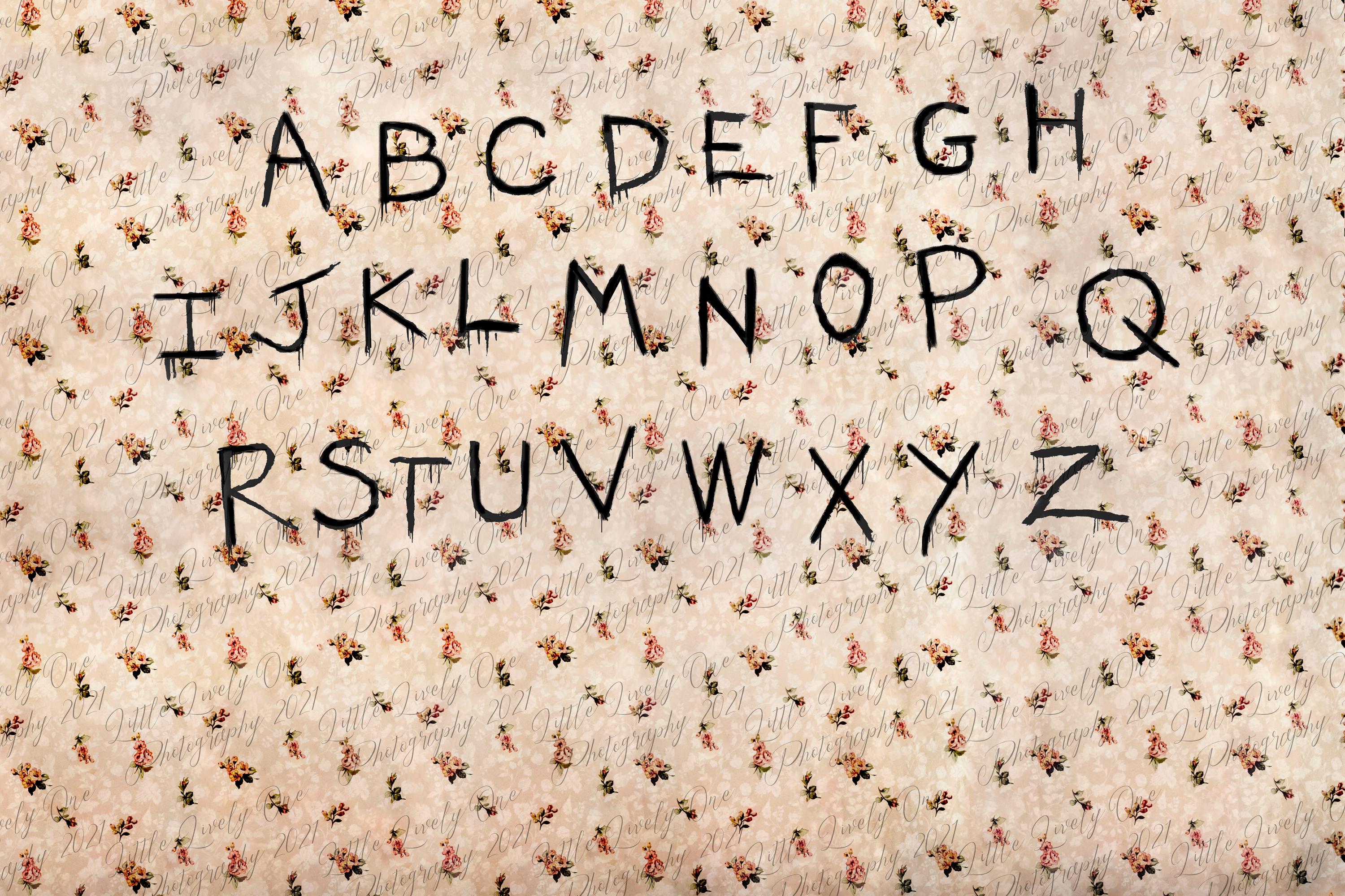 Stranger Things wall with and without letters, Digital background, stranger things wall, alphabet wall, stranger things background