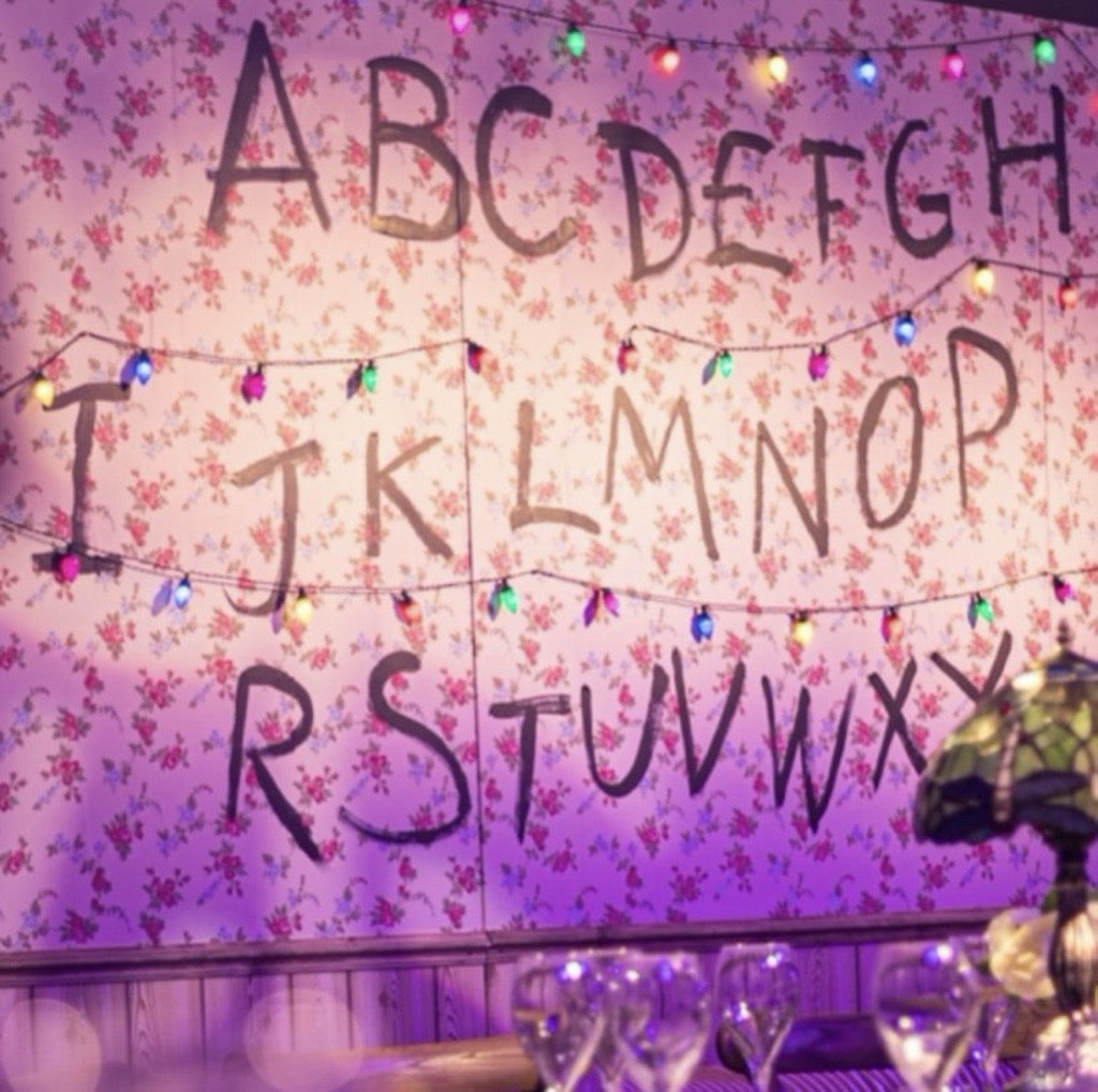 Stranger Things inspired Alphabet Wall with set of lights
