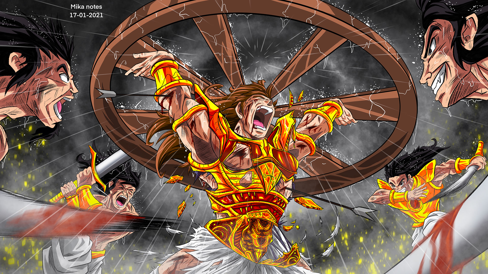 Abhimanyu vadh from mahabharat. Image - Behance