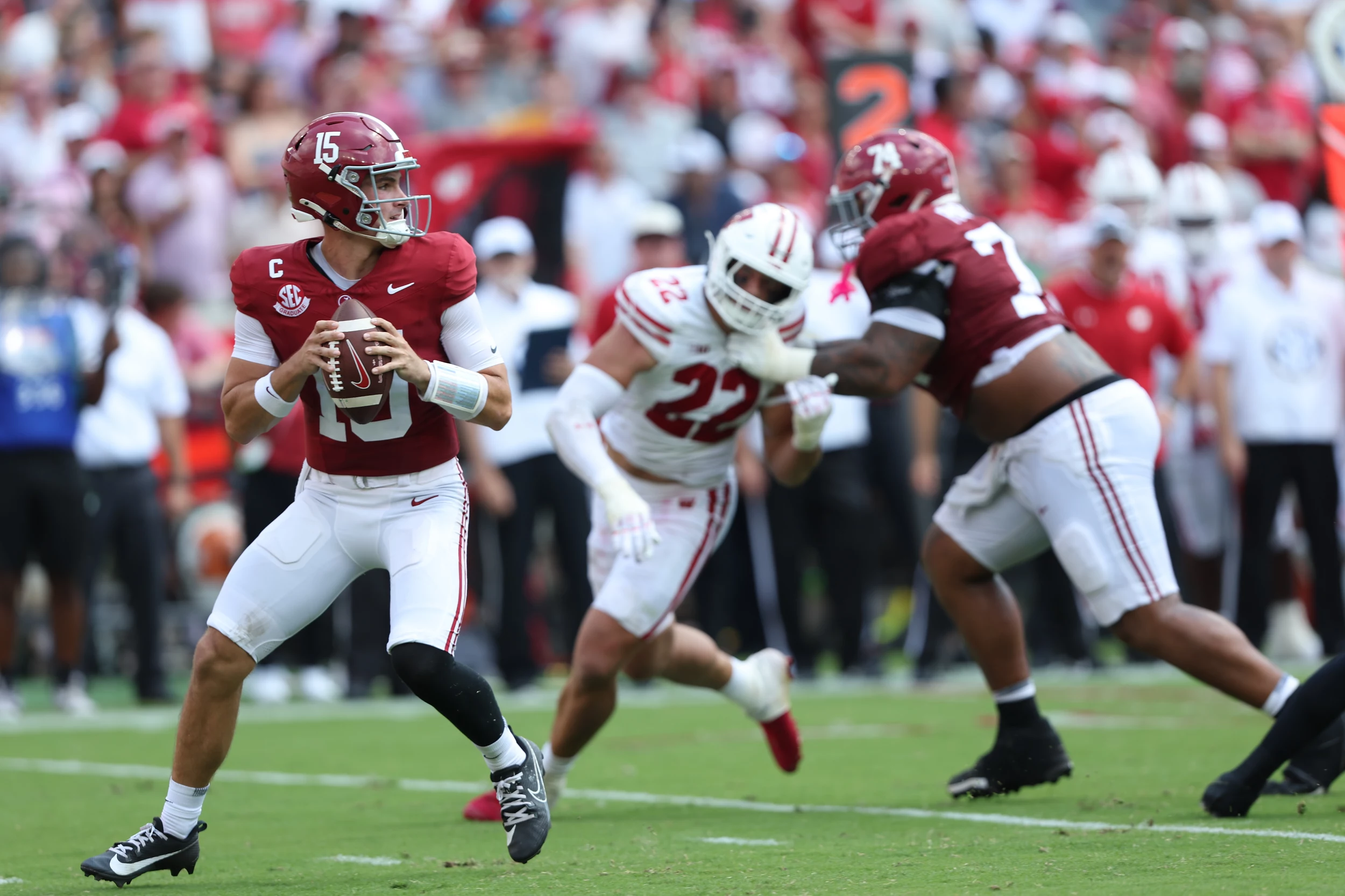 Bama QB Ty Simpson Following Saturday's Win