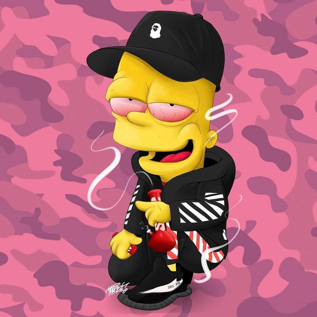 Download Smoke it up with Bart Simpson Weed! Wallpaper
