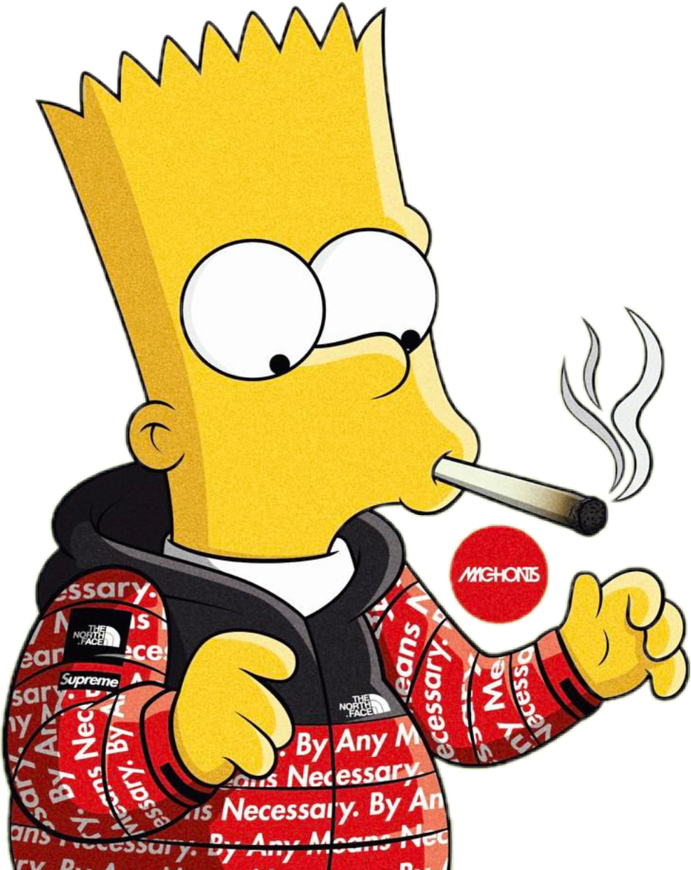 Download Stylized Bart Simpson Smoking