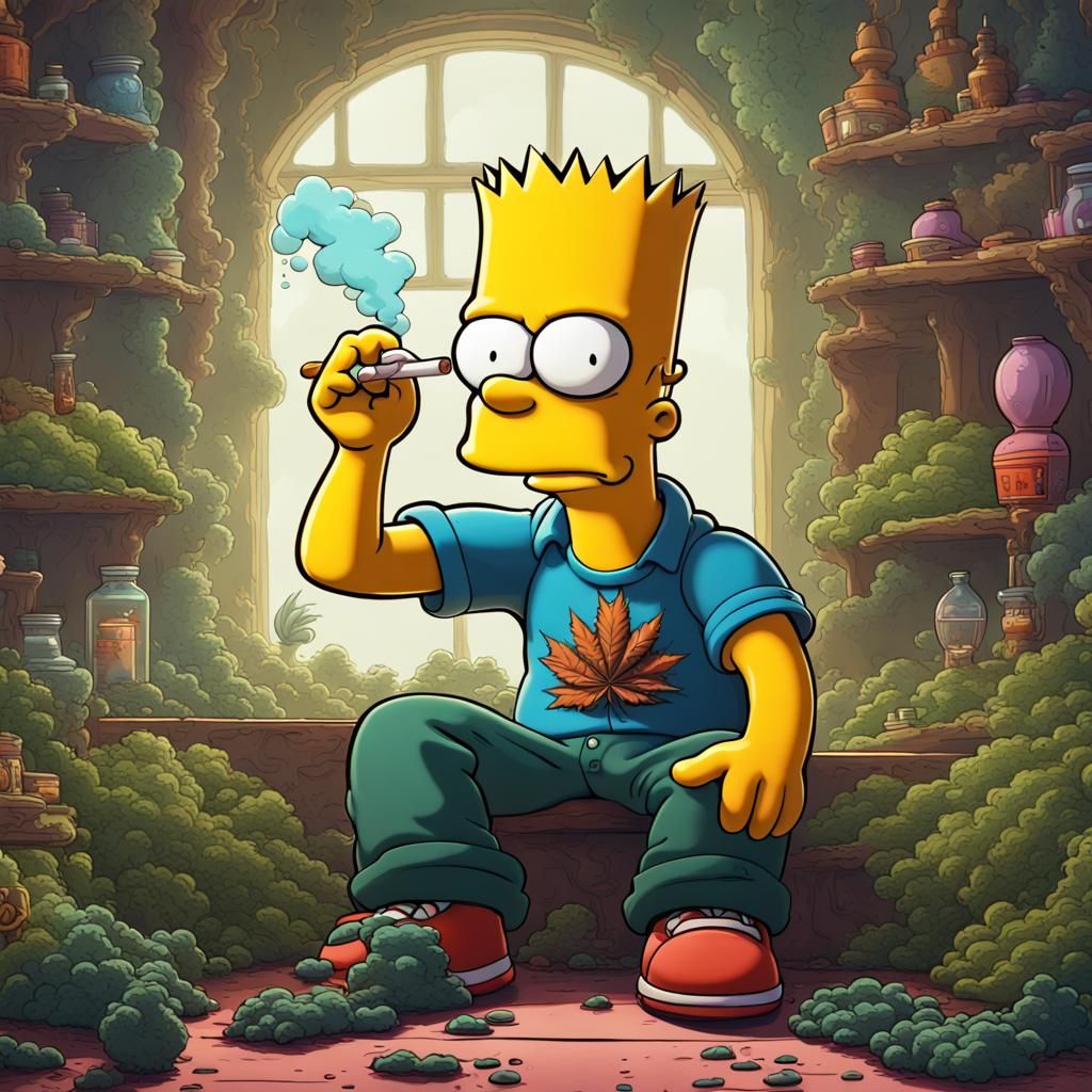 BART Simpson smoking weed Simpson Smoking Weed: Detai
