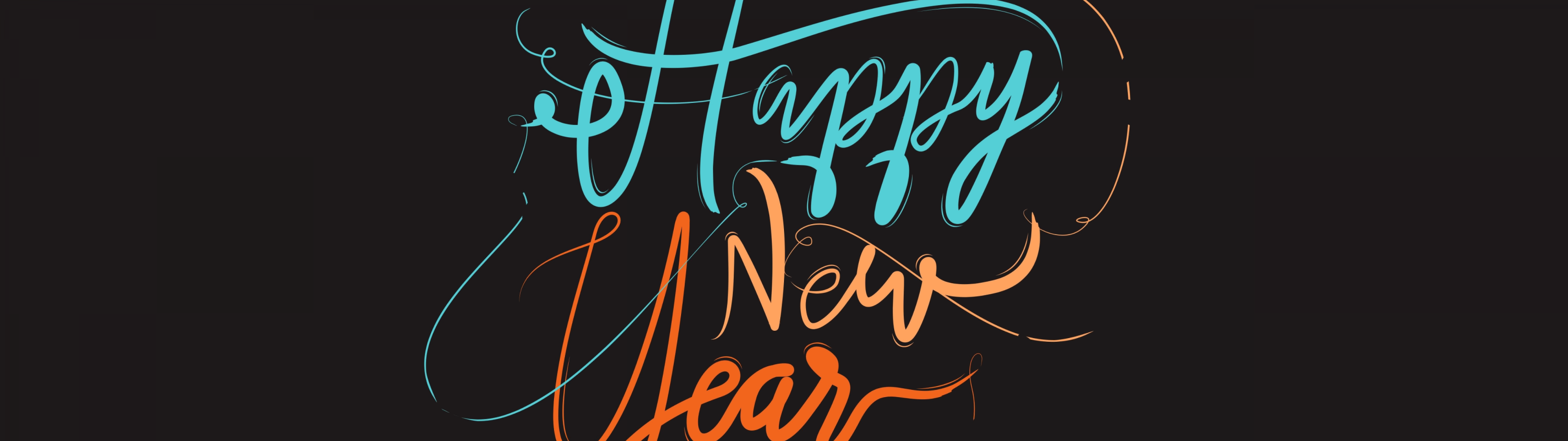 Happy New Year Wallpaper 4K, Text, Dark background, 5K
