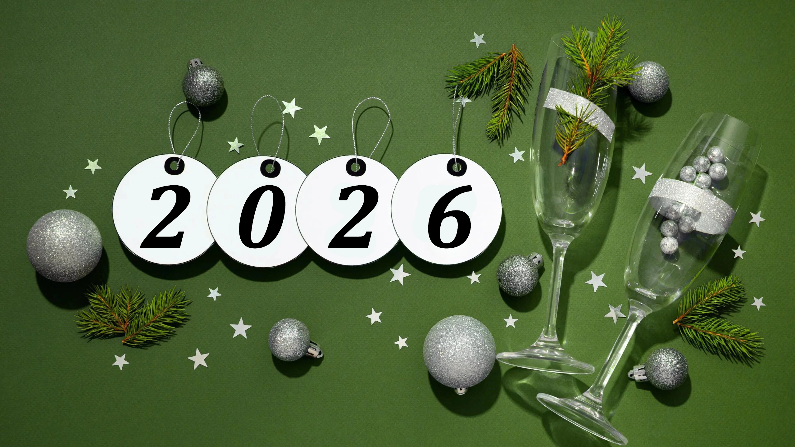 Happy New Year 2026 4k Ultra HD Wallpaper For Desktop PC [Beautiful BG Image]