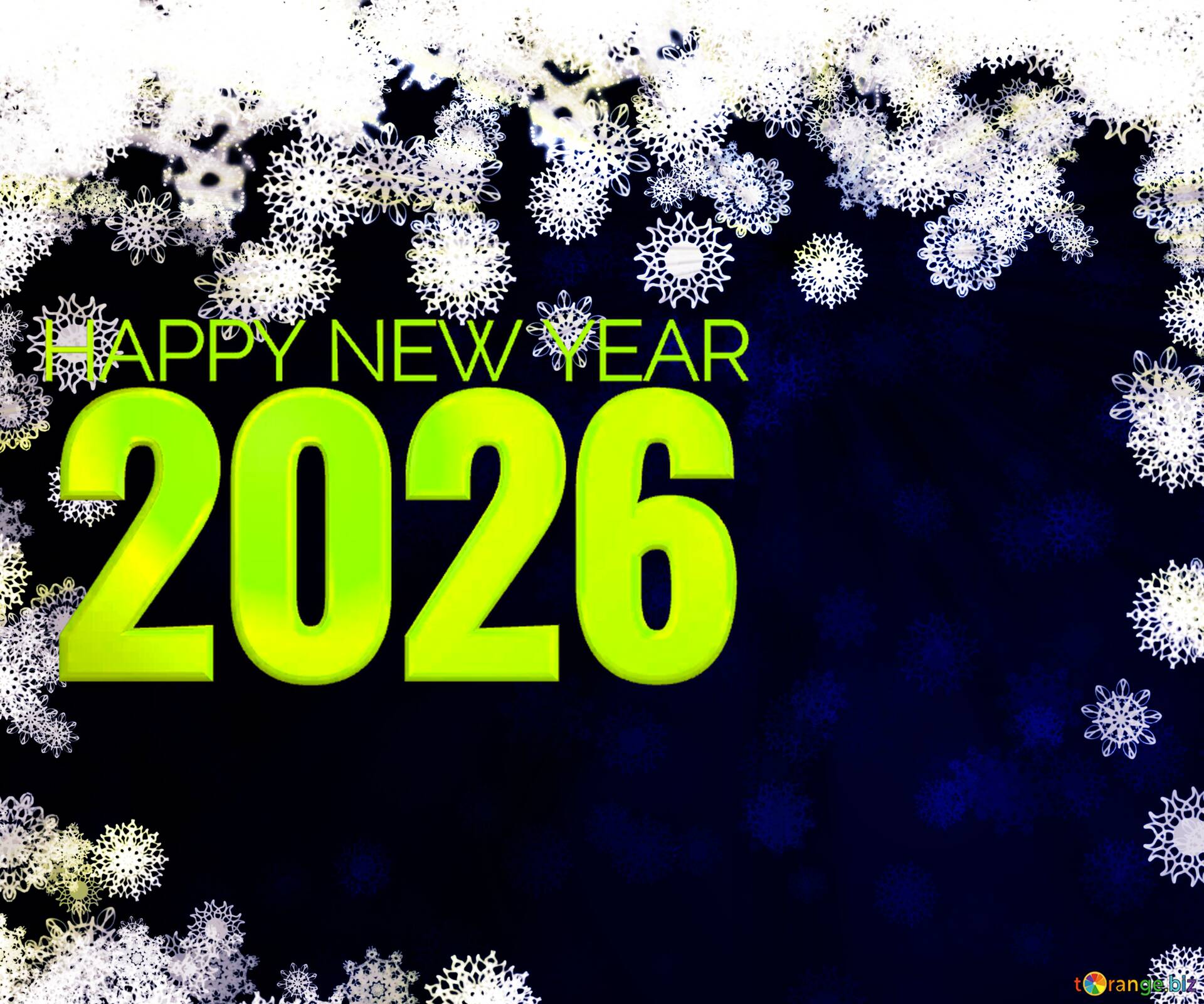 New year 2026 background with snowflakes №179294