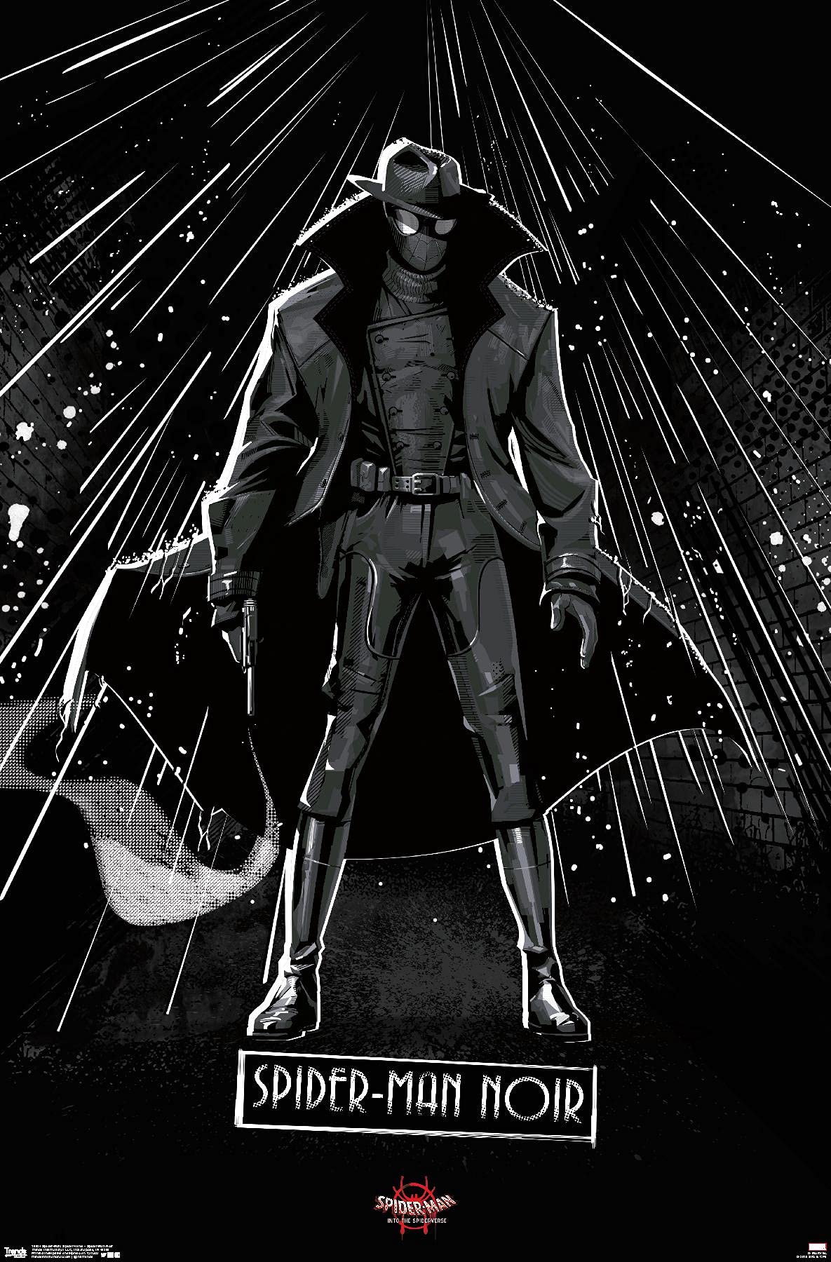 Trends International Marvel Spider Man The Spider Verse Man Noir Wall Poster, 22.375 X 34, Premium Unframed Version: Posters & Prints
