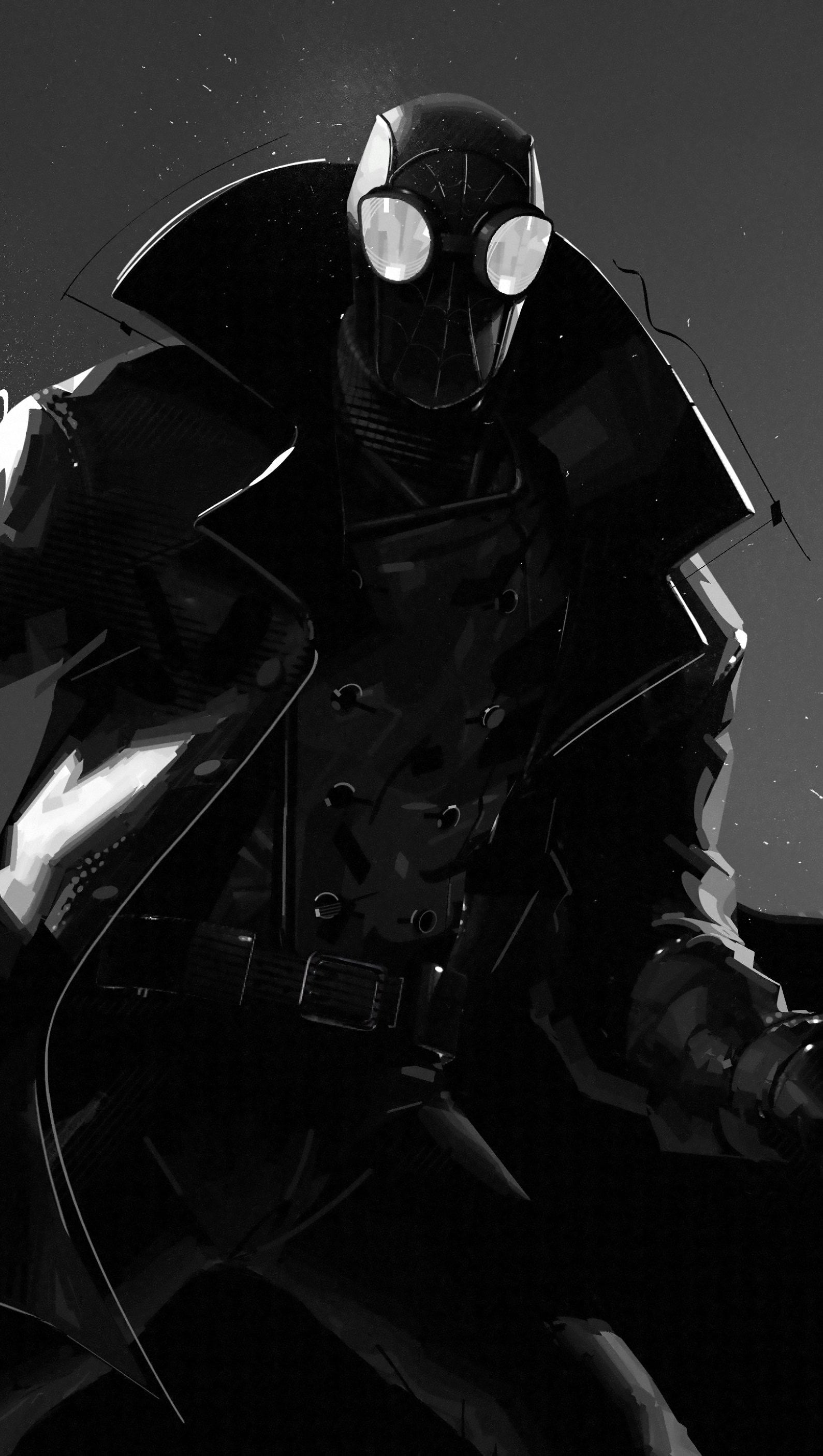 Spider Man Noir In Spider Man: Into The Spider Verse Wallpaper For IPhone And Mobile Phone
