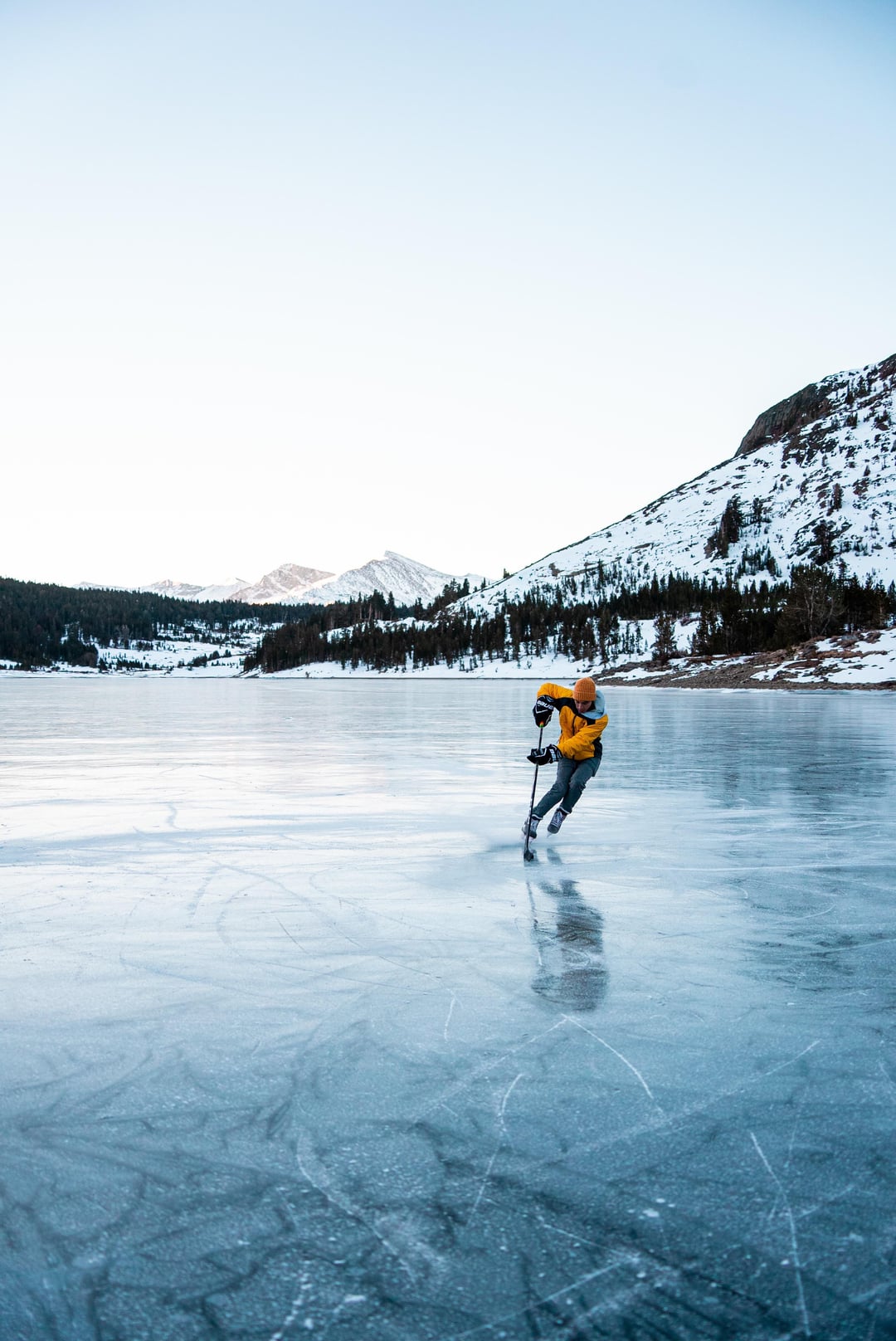 New winter tradition: Lake skating in California