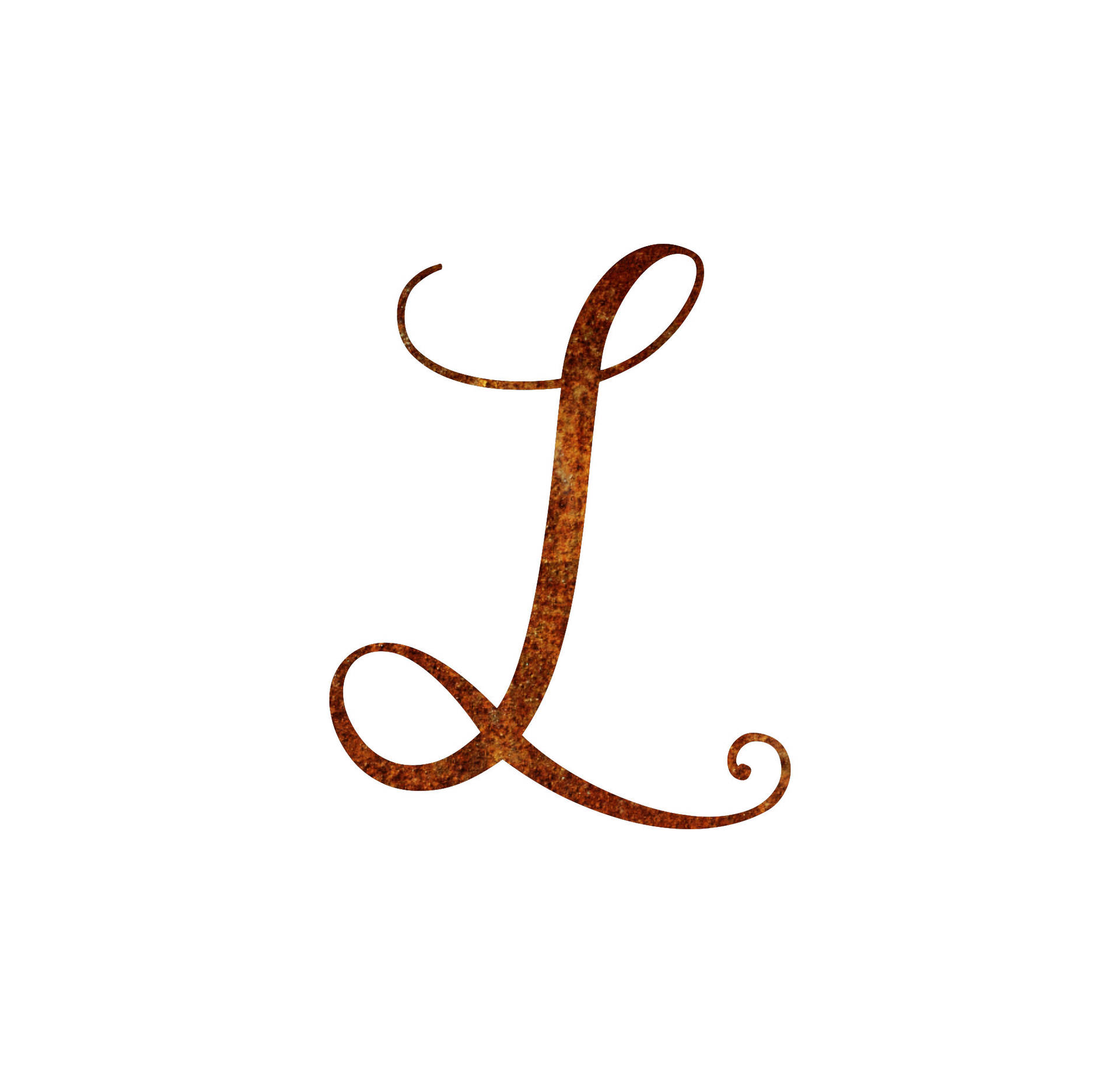 Download Cursive Brown Letter L Wallpaper