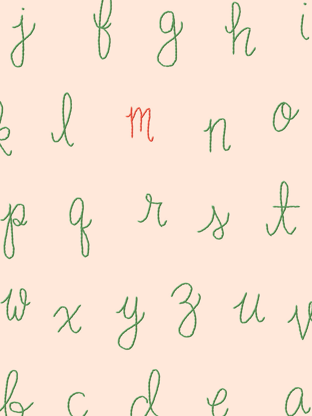 LF Alphabet' Wallpaper by Lingua Franca with Persimmon Accent
