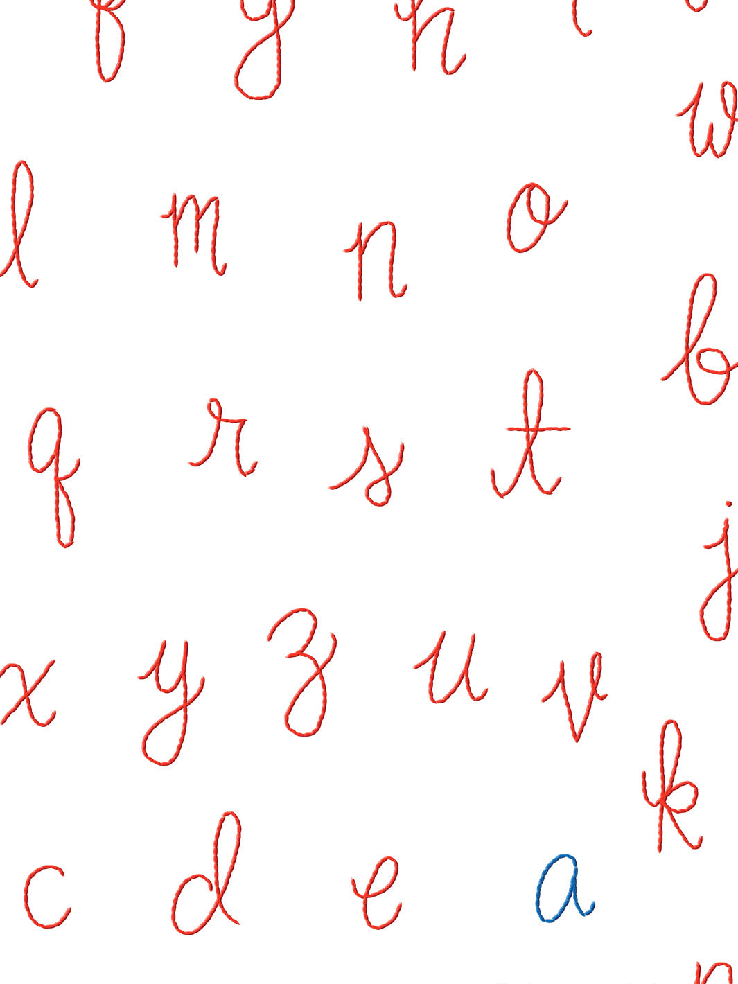 LF Alphabet' Wallpaper by Lingua Franca with Persimmon Accent