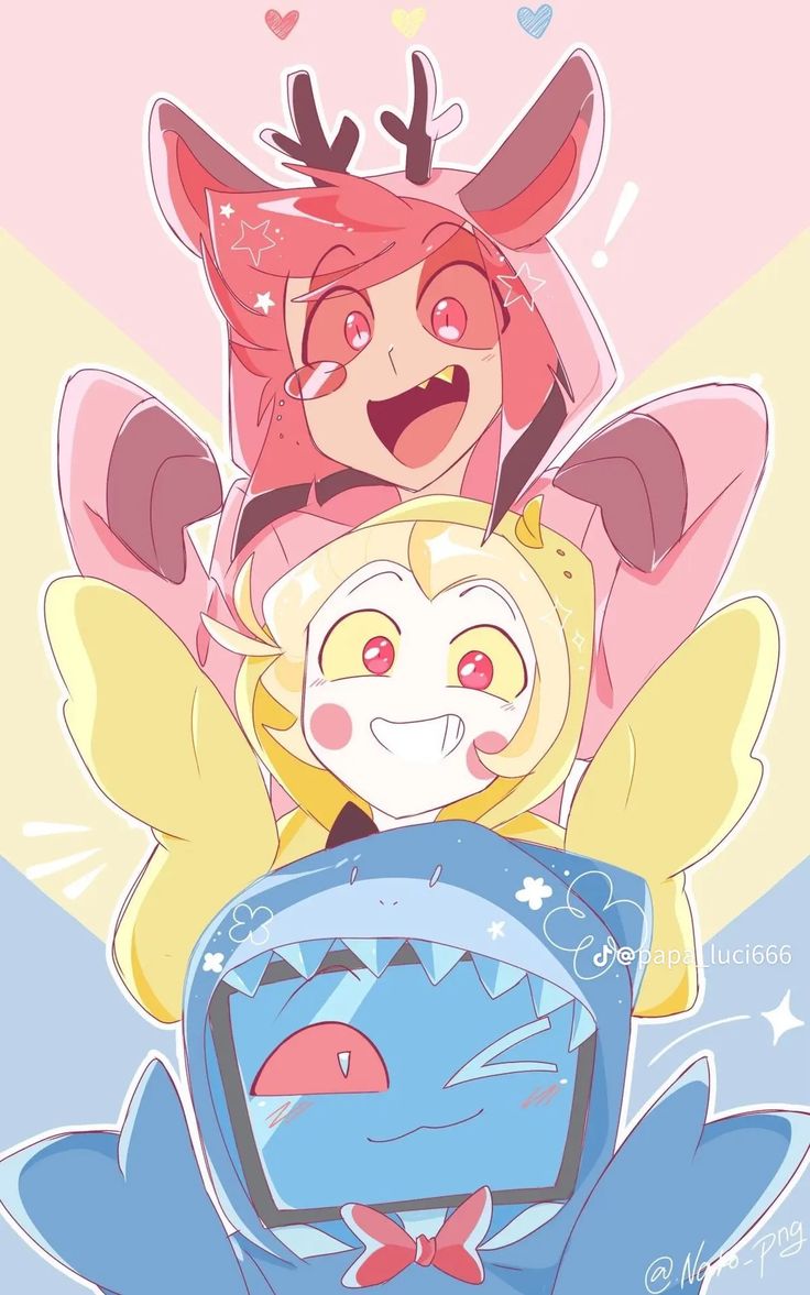 alastor and Vox and Lucifer