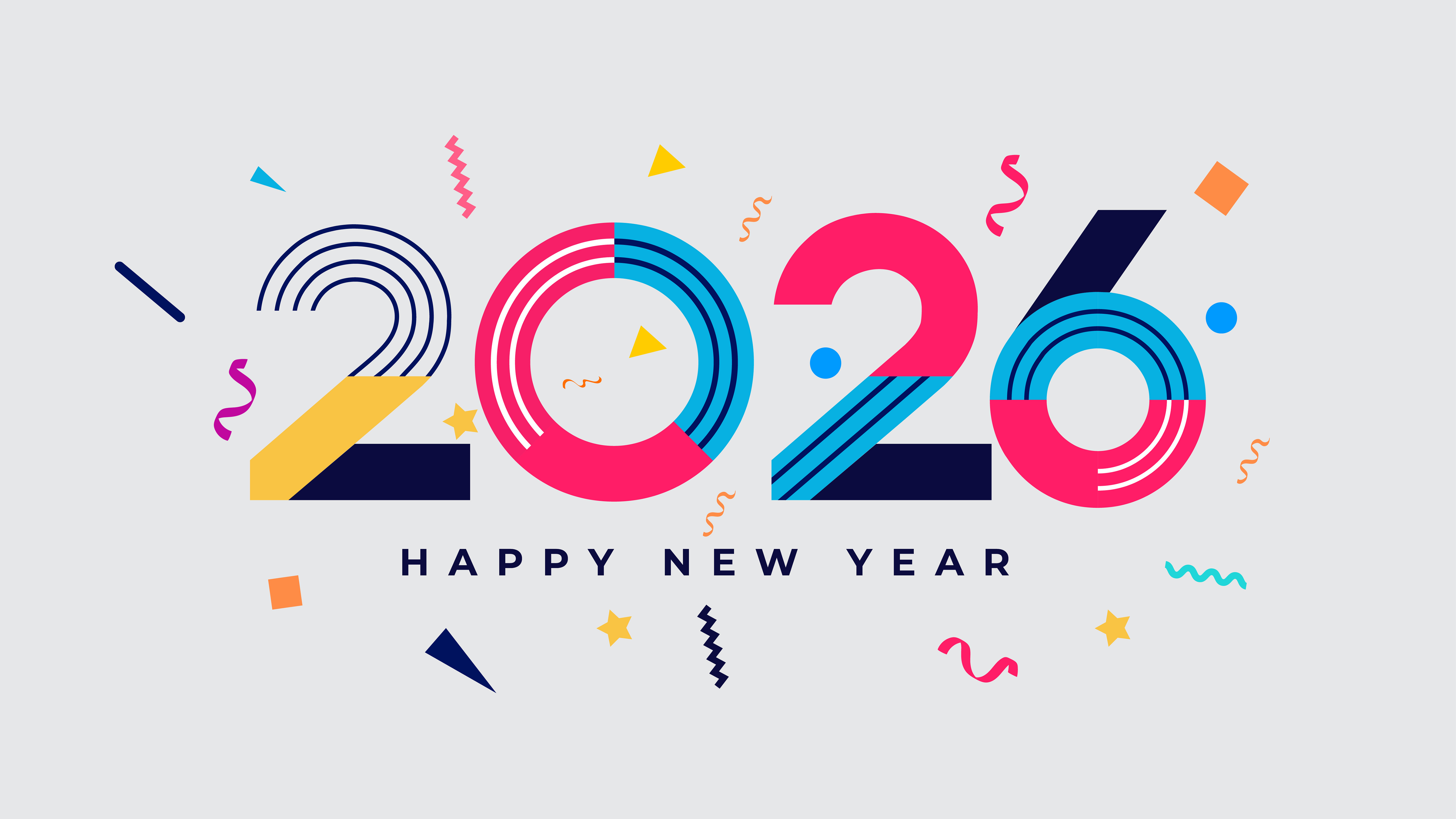 2026 New Year Wallpaper 4K, 5K, Happy New Year 2026