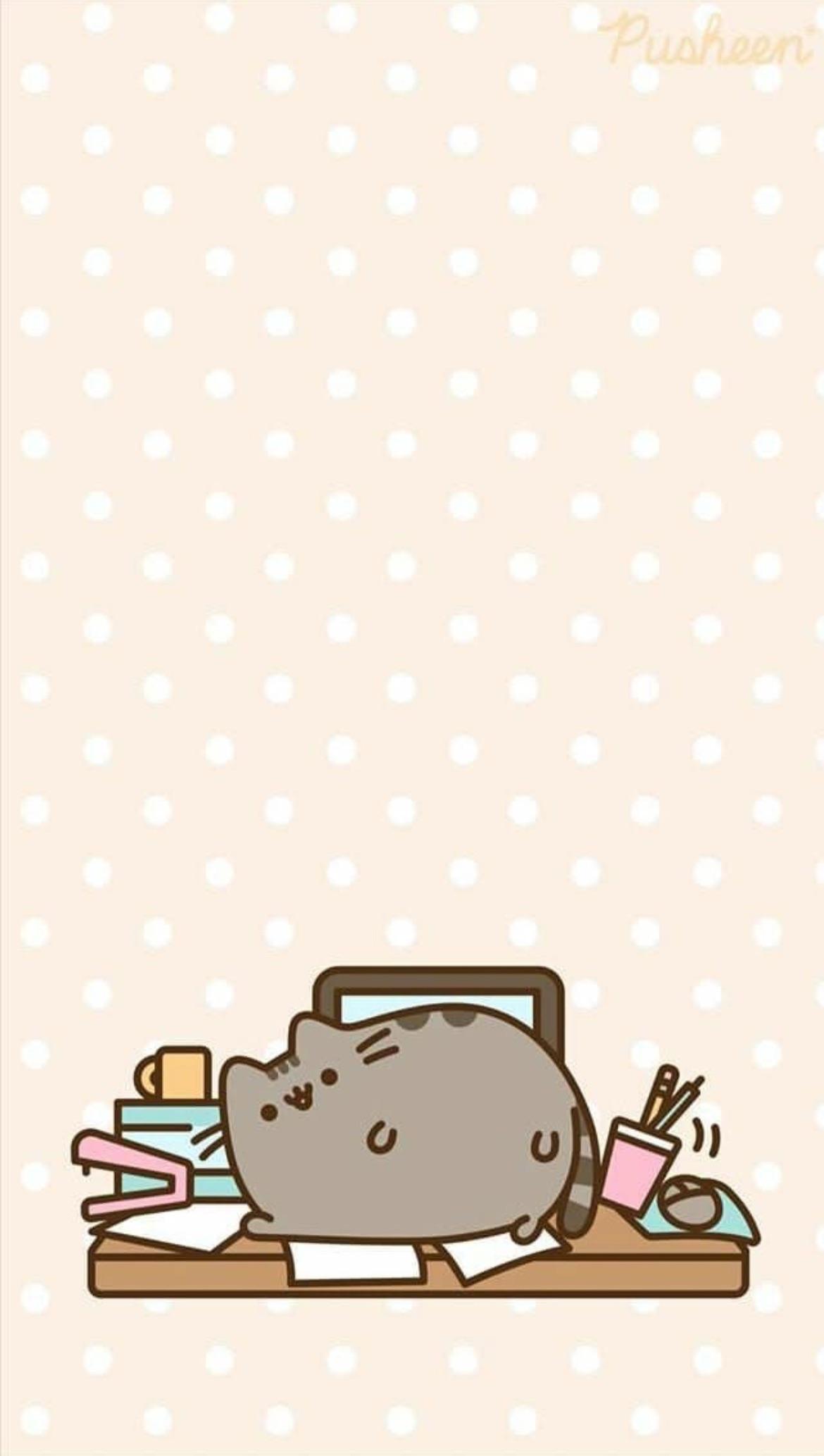 New Years Cozy Pusheen Wallpaper