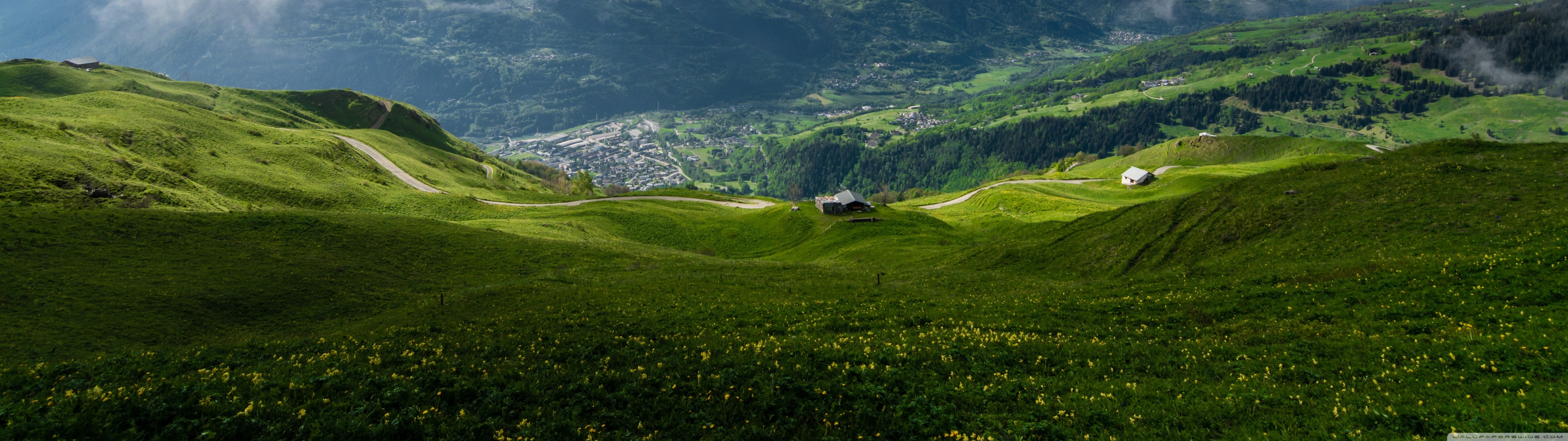 Spring Mountain Landscape 4K UHD Wallpaper for UltraHD Desktop and TV, Widescreen and UltraWide Display, Dual Monitor, Smartphone and Tablet Devices