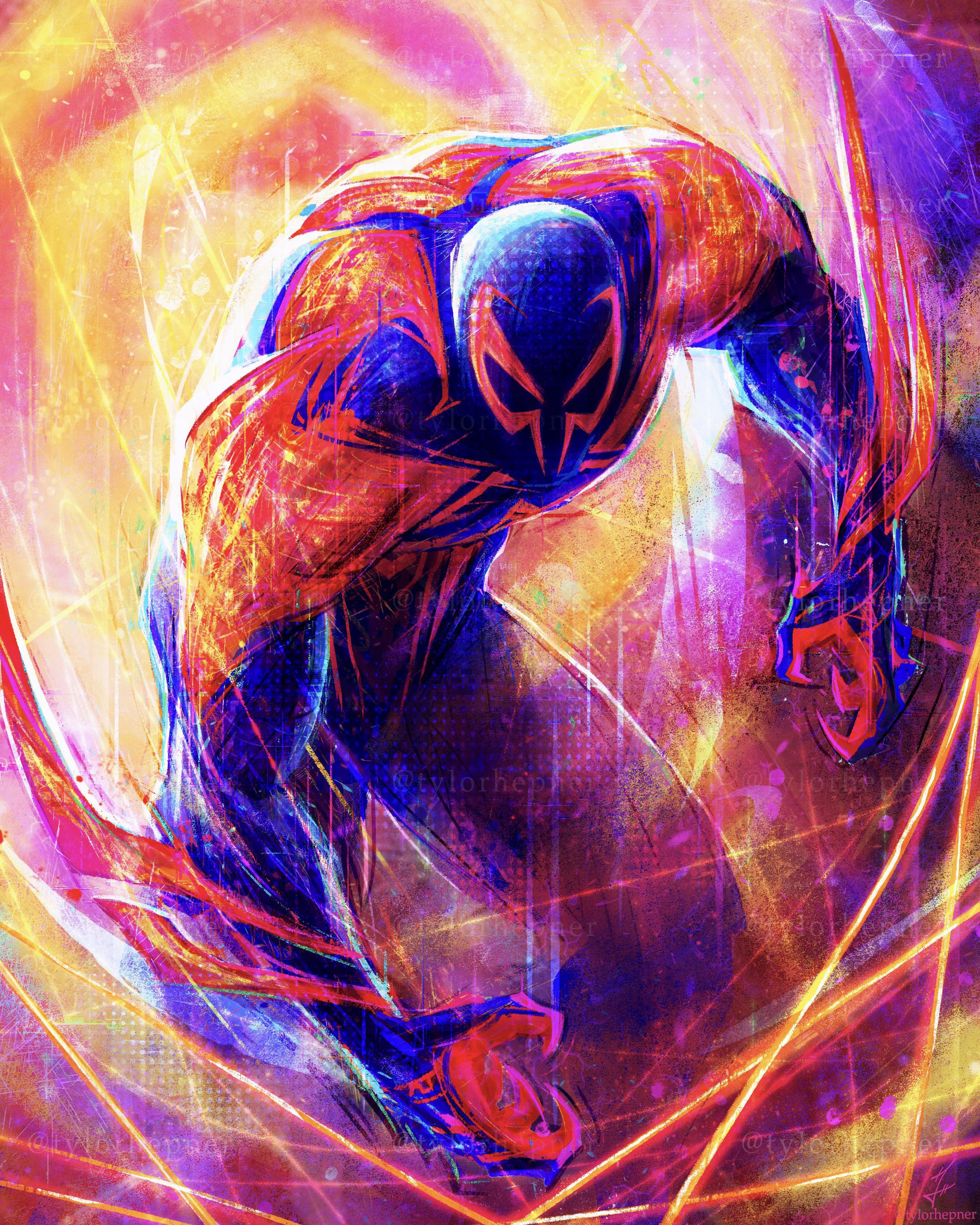 OC My New Spider Man 2099 Painting