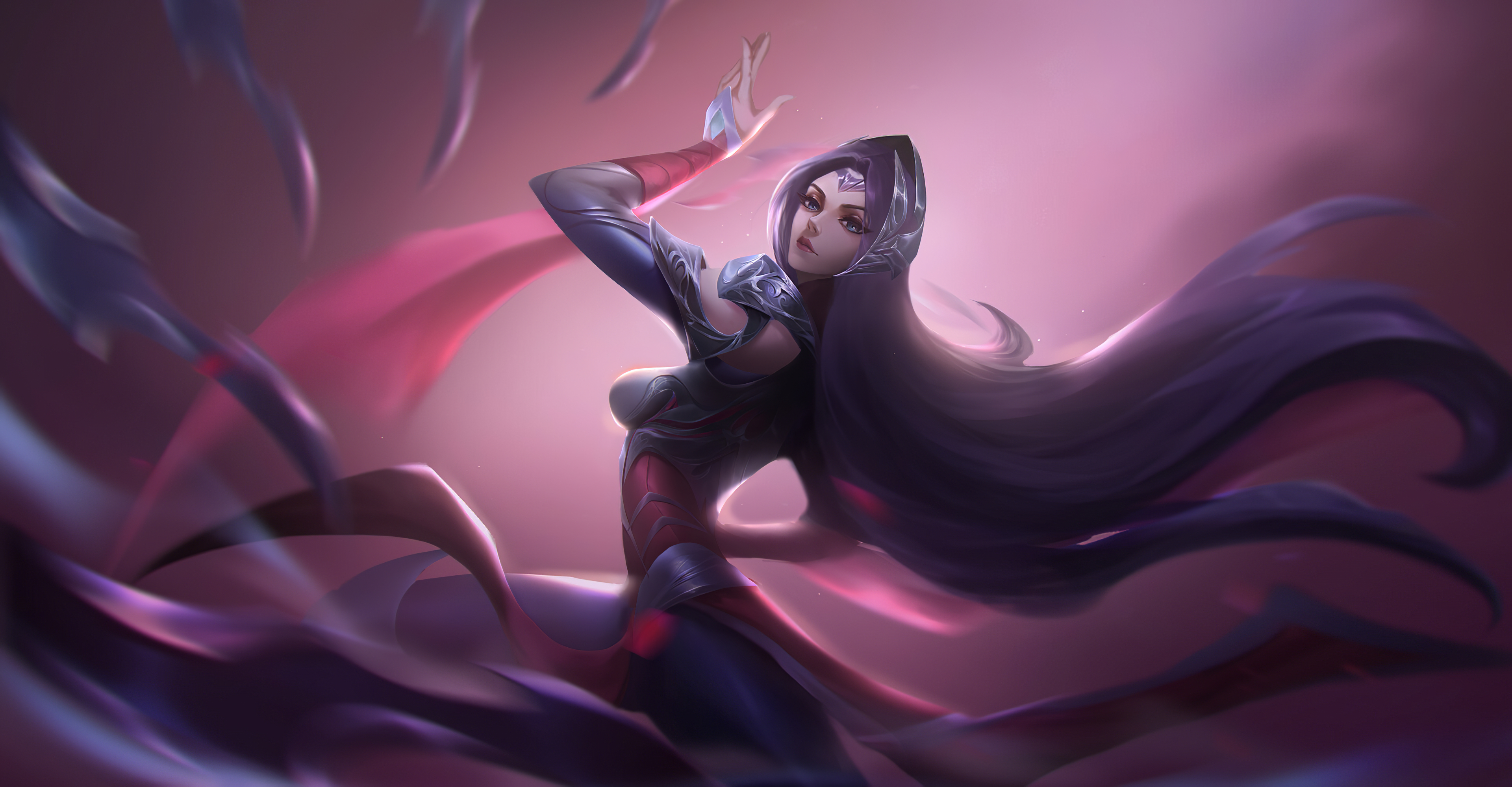 Wallpaper Woman in Black Dress Anime Character, Background Free Image