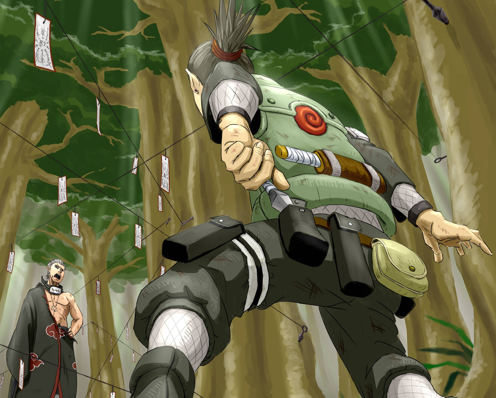 Download Shikamaru Fights Hidan Wallpaper