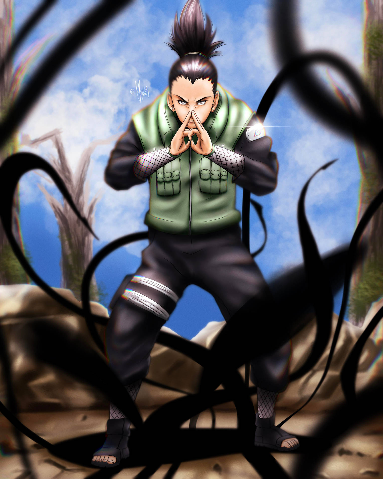 Download Shikamaru Shadow Jutsu Wallpaper