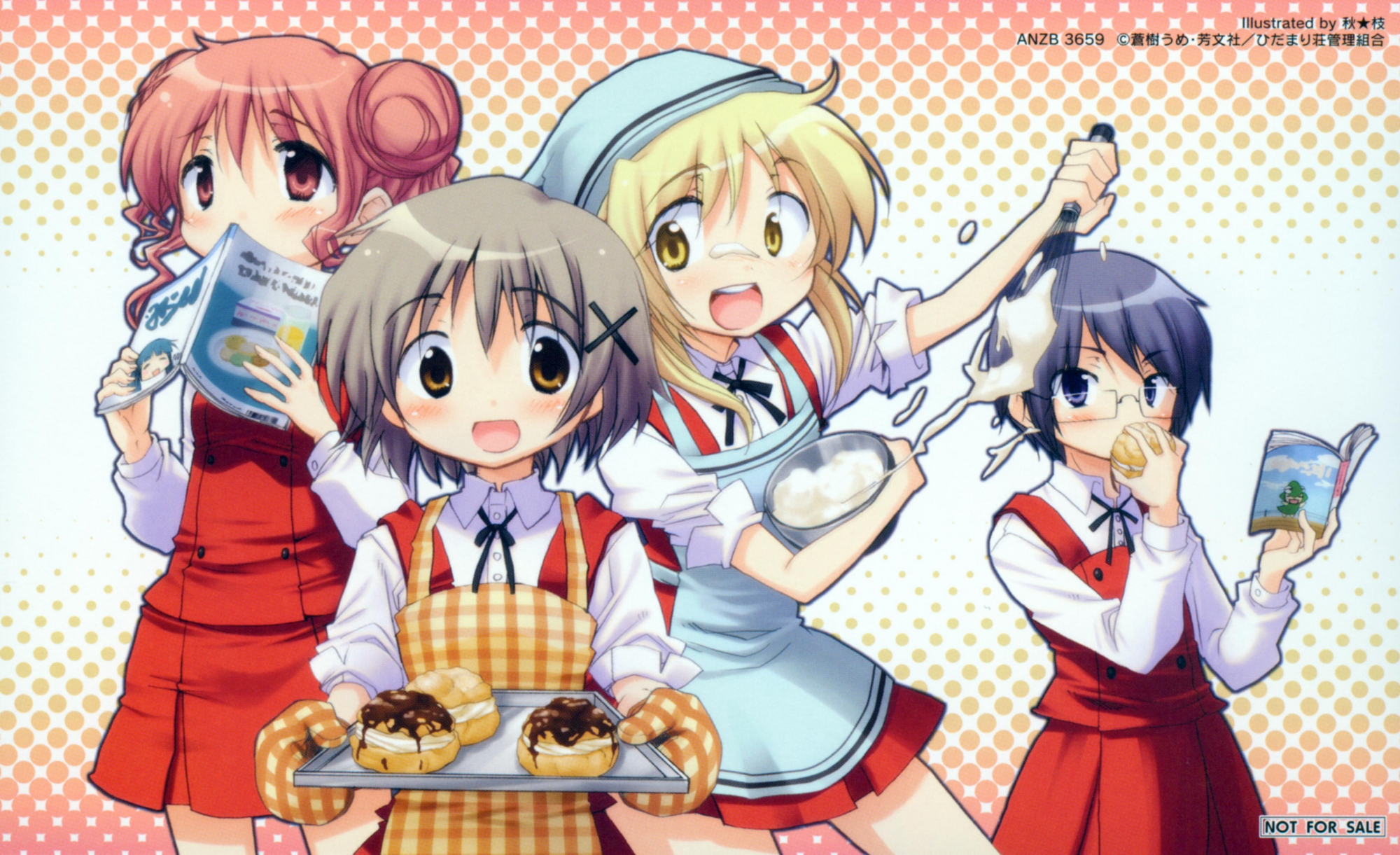 aki eda food hidamari sketch hiro miyako sae scan yuno. konachan.net.com Anime Wallpaper
