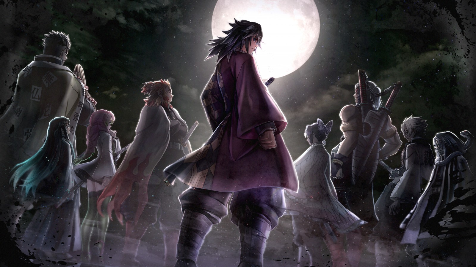 Tengen Uzui Kyojuro Rengoku Mitsuri Kanroji Muichiro Tokito Giyuu Tomioka Gyomei Himejima HD Demon Slayer Kimetsu no Yaiba Wallpaper