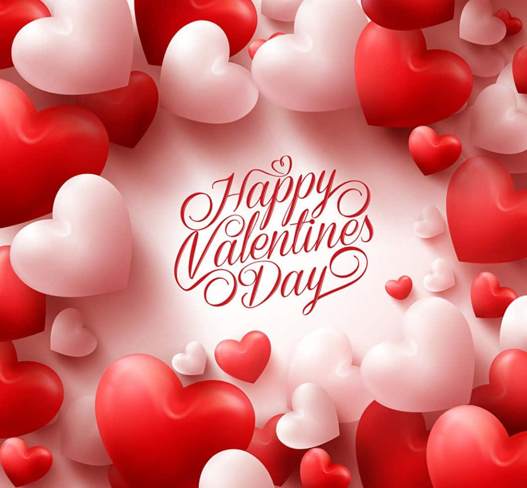 Download Red And Pink Valentine Day Balloons Wallpaper