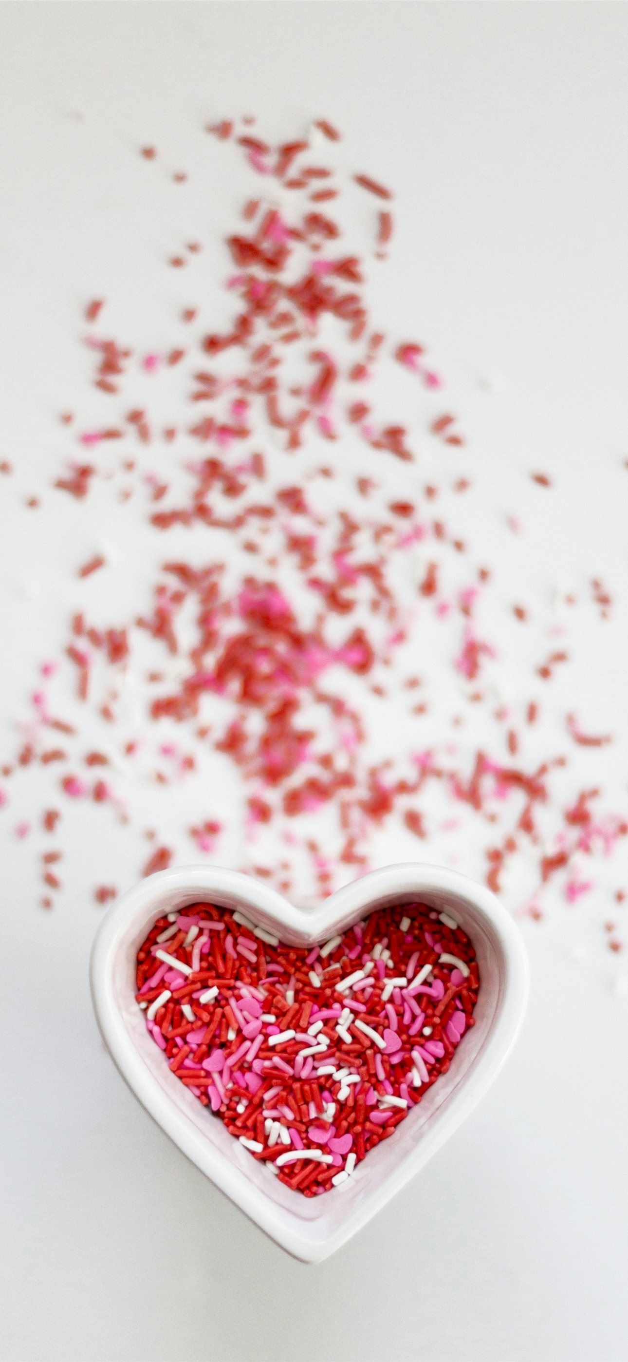 Pink Red and White Sprinkles iPhone Wallpaper Free Download