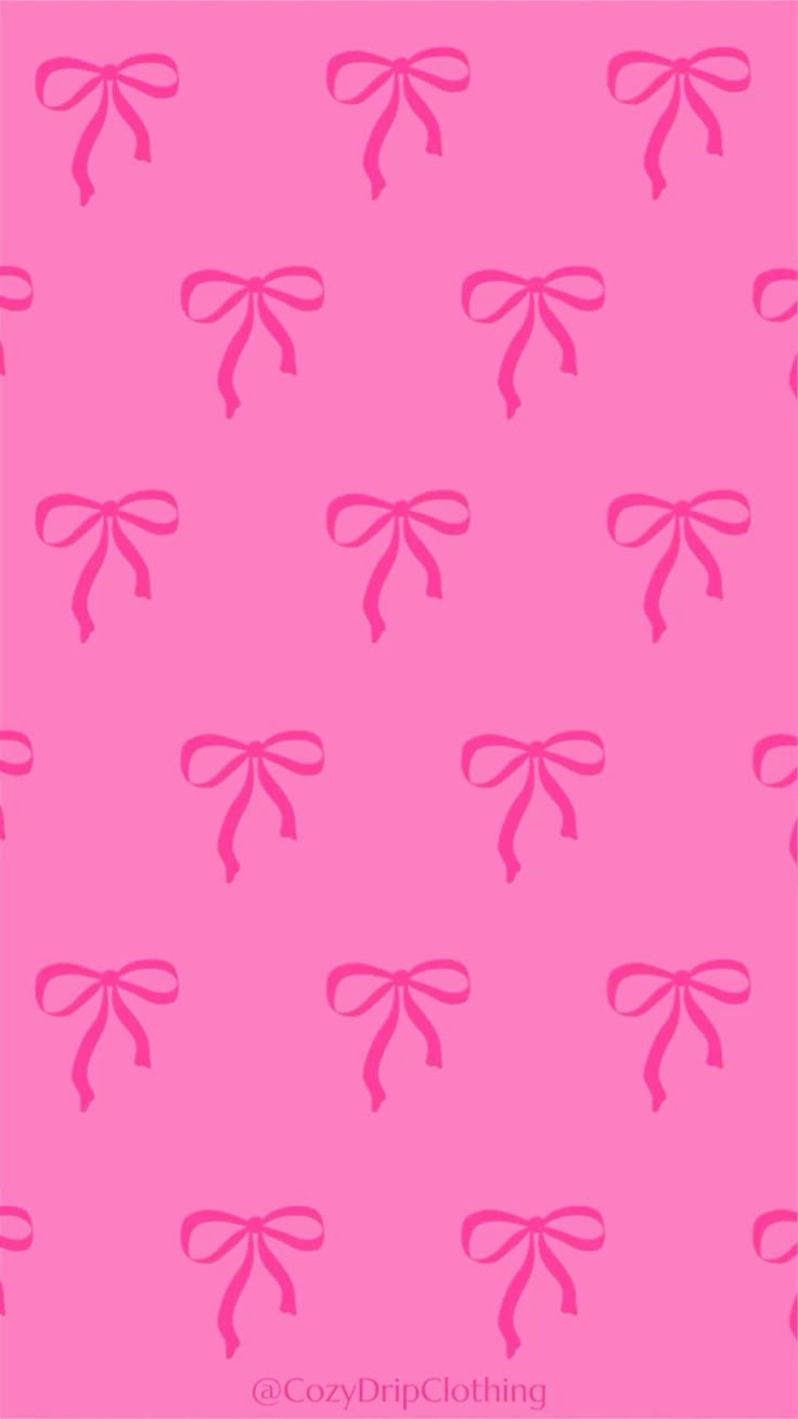Preppy Pink Bow Wallpaper
