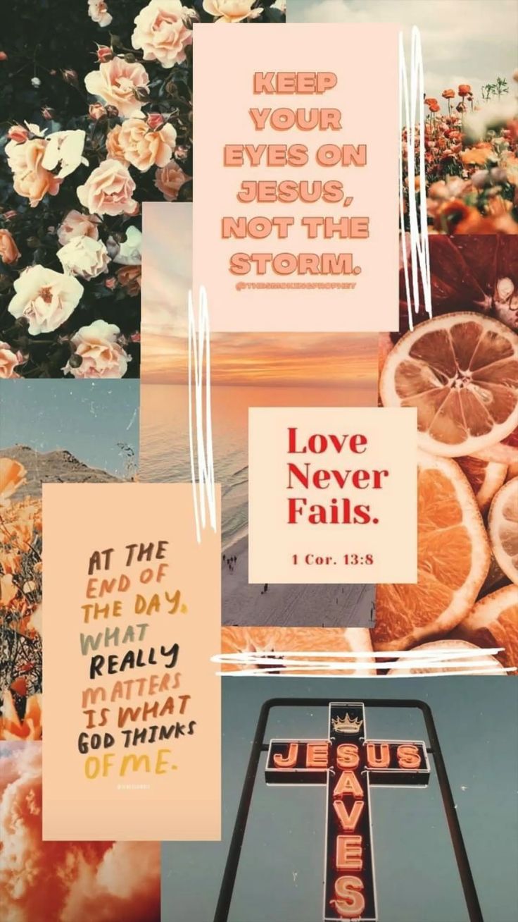 Cute Aesthetic Jesus Wallpaper, Bible Verse Collage, Scripture Background