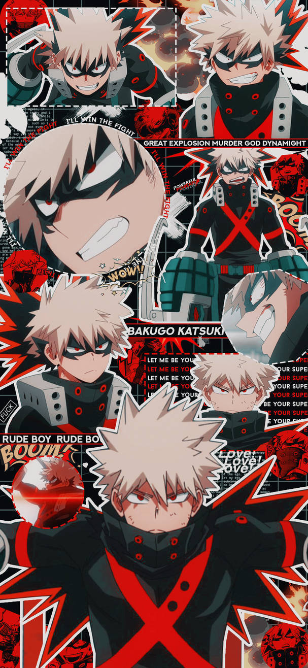 Download Aesthetic My Hero Academia Katsuki Bakugo Winter Costume Wallpaper