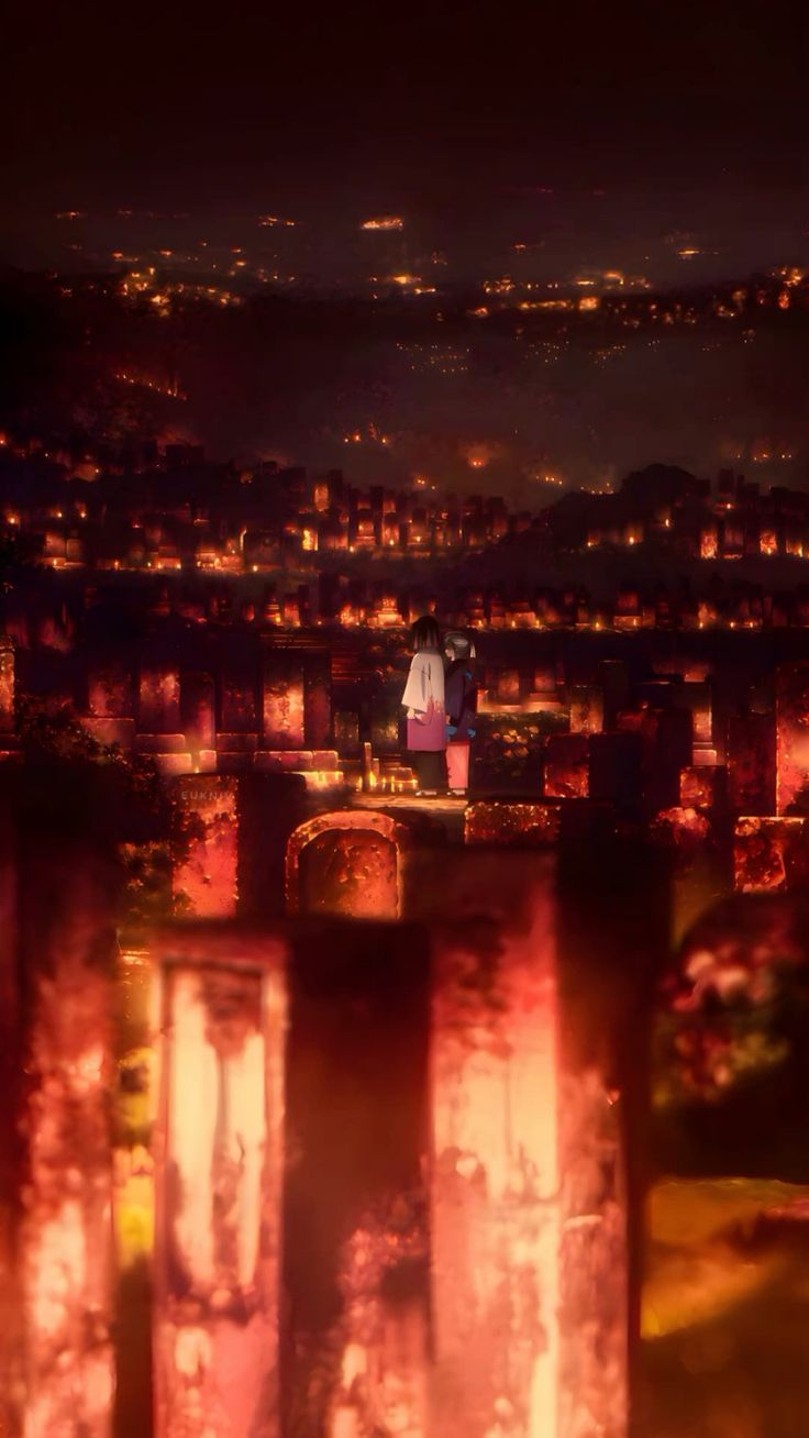 Ubuyashiki And Amane At Burial Site Demon Slayer 4k Wallpaper