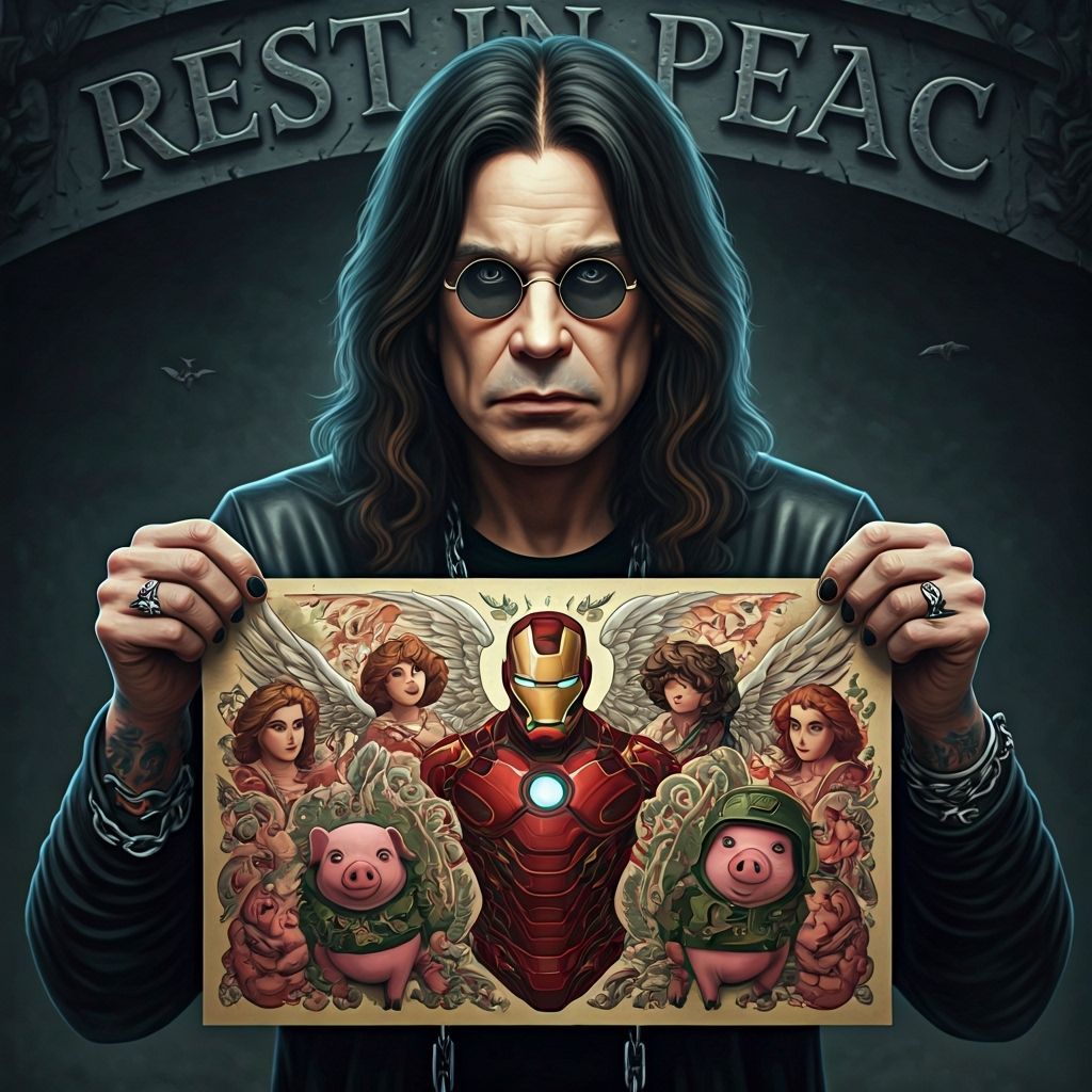 RIP Ozzy Osbourne Anime Tattoo Art in 3D Style