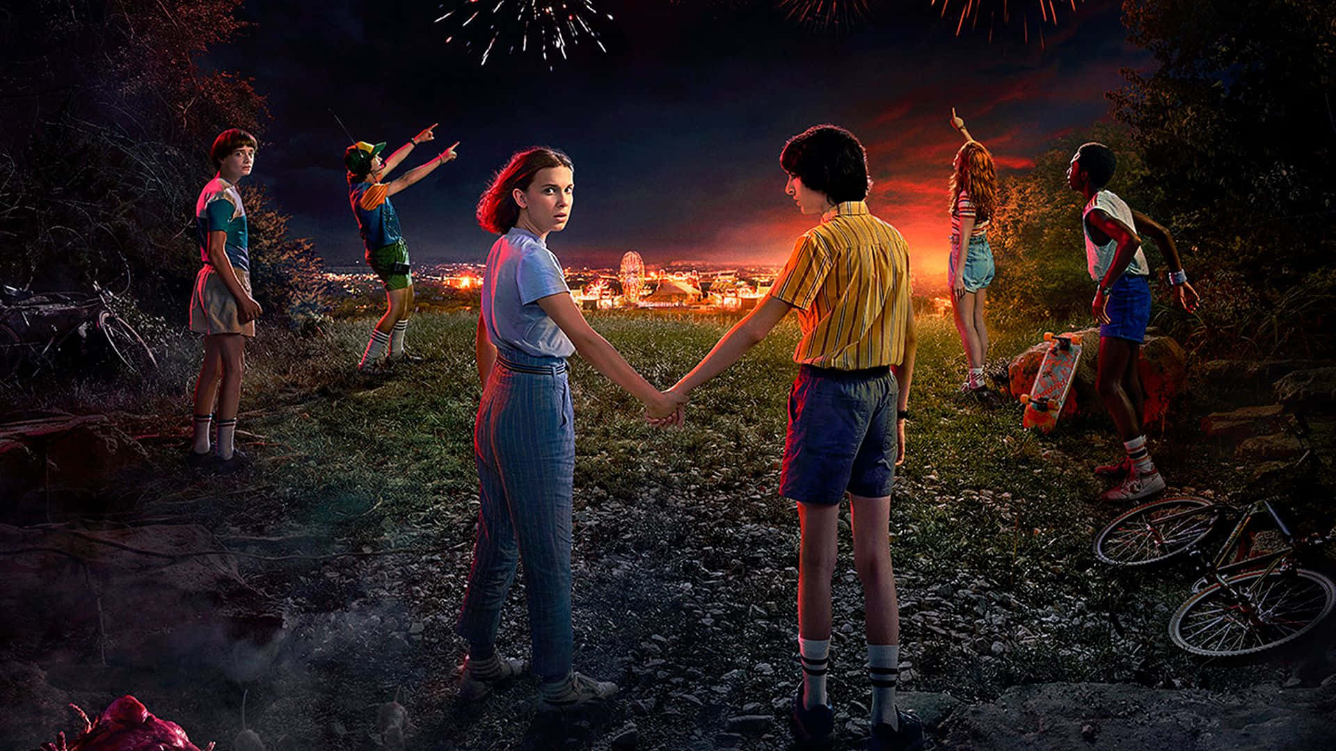 Download A Stranger Things themed desktop background Wallpaper