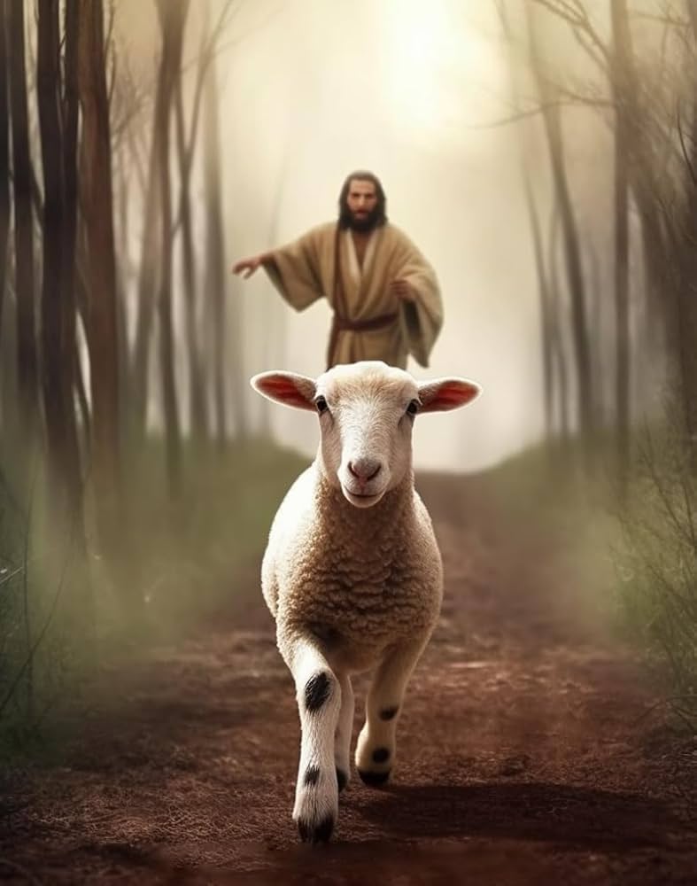 DIY 5D Diamond Art Kits Painting For Adults Jesus And Lamb Jesus Running After Lost Lamb Christian Lamb Of God For Home Wall Decor 11.7x15.8inches 30x40cm, Arts, Crafts & Sewing