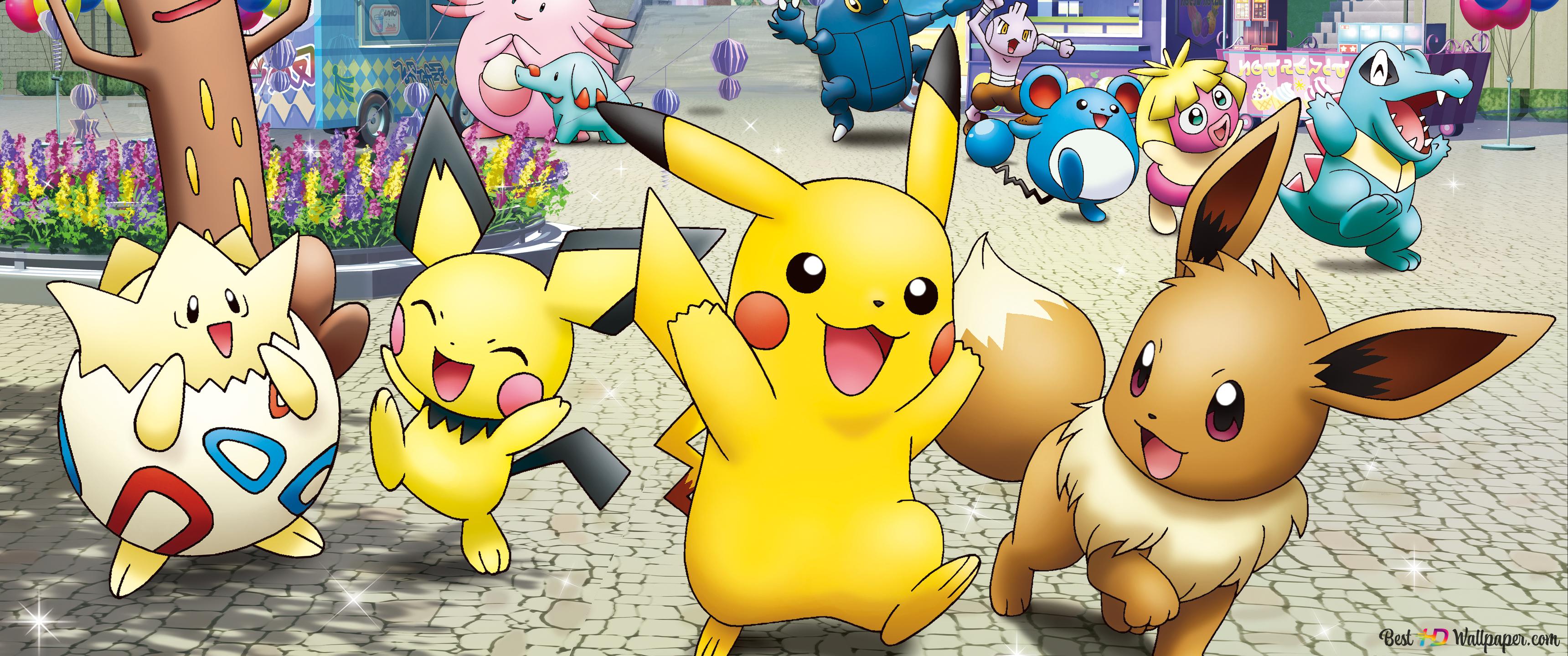 Pokemon Party 4K wallpaper download