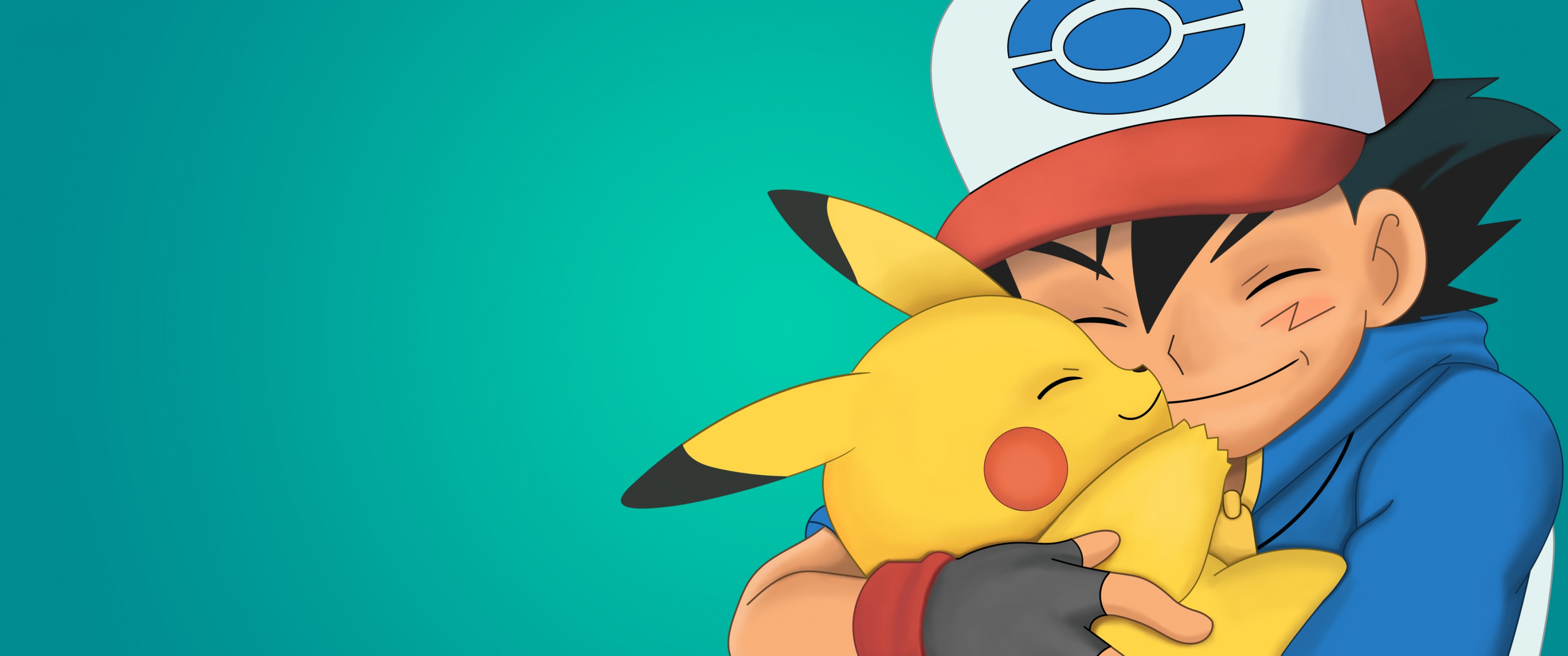 Pikachu Wallpaper 4K, Ash Ketchum, Hug, Pokemon