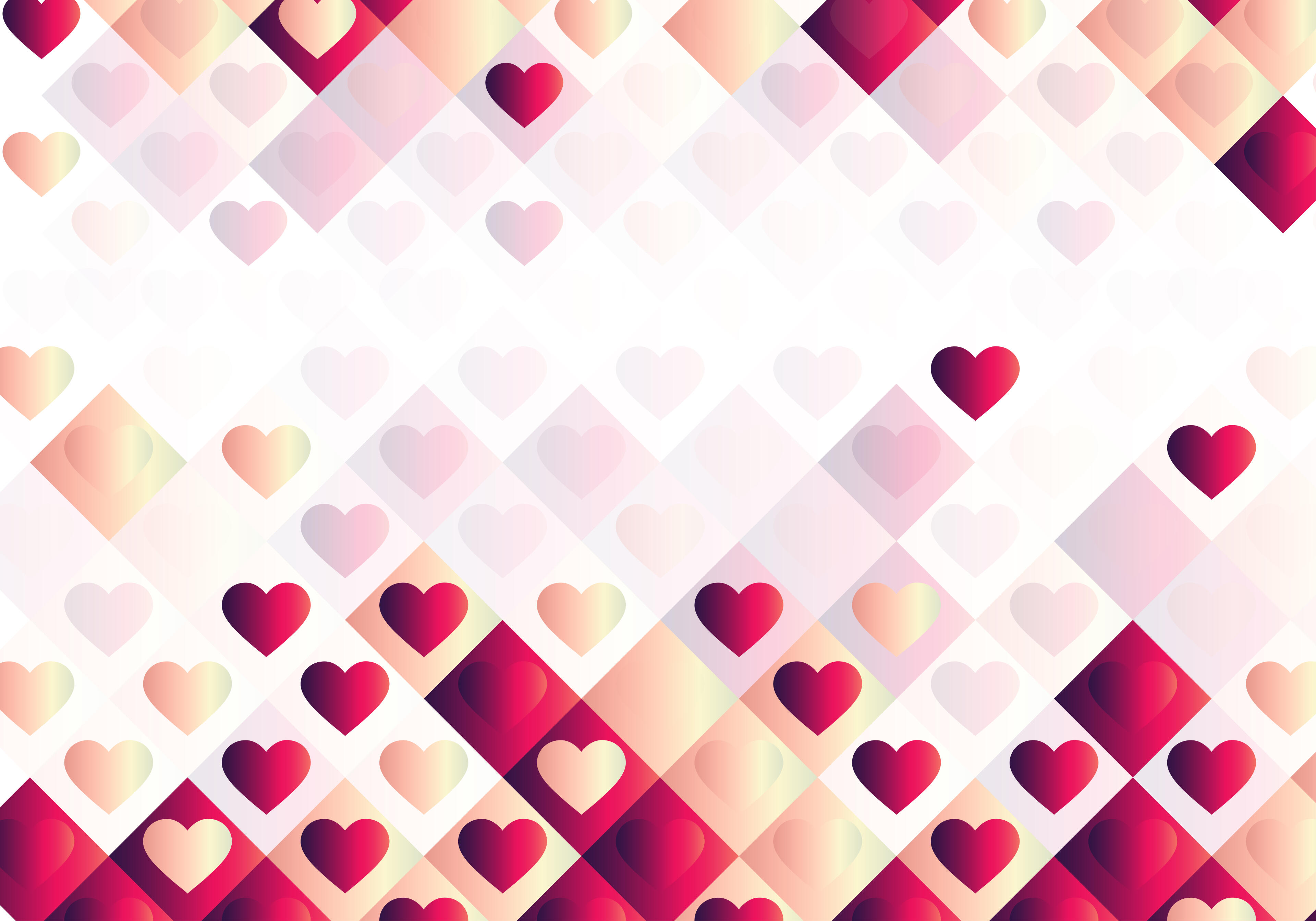 Free Download Romantic Heart Pattern Background