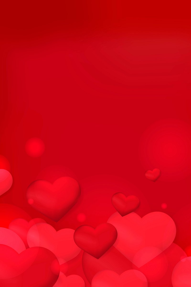 Vector heart bubble pattern background