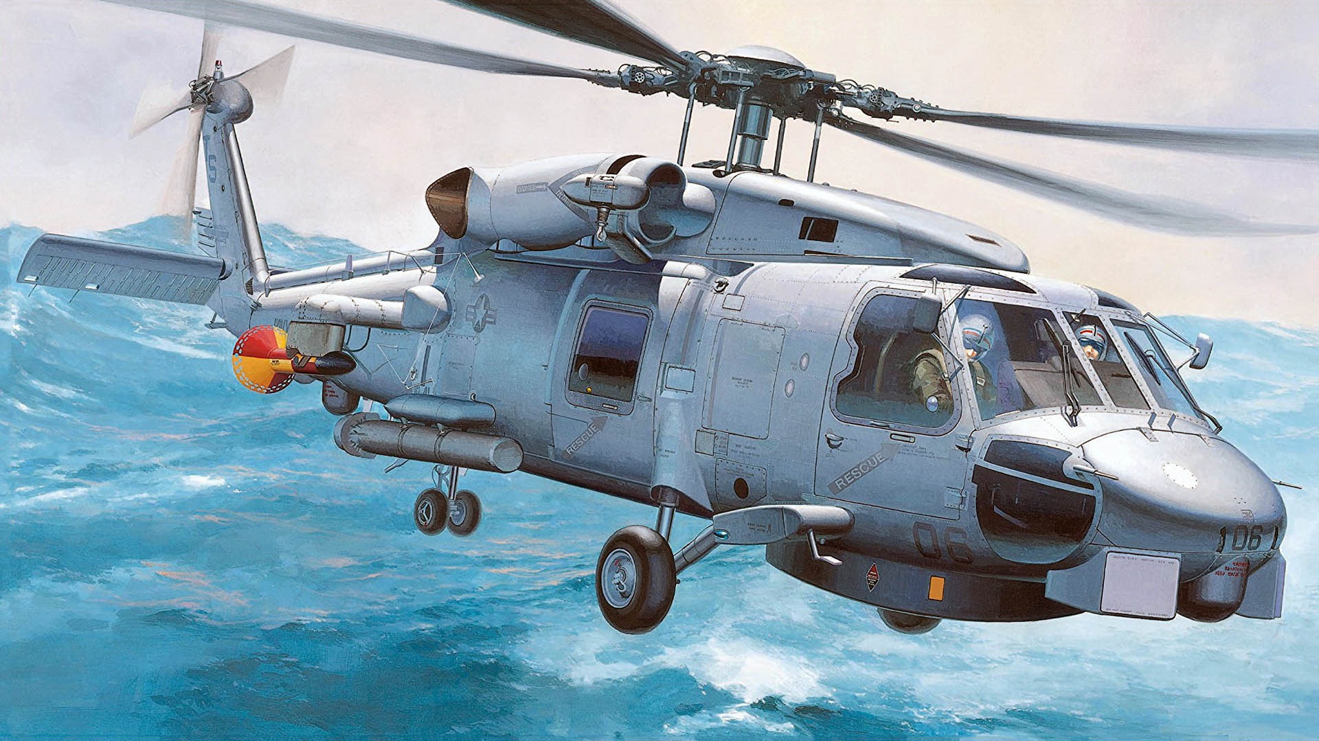 Wallpaper Sikorsky, Basic Modification, US NAVY, Seahawk, SH 60B, American Carrier Based Multipurpose Helicopter For Mobile And Desktop, Section авиация, Resolution 1920x1080